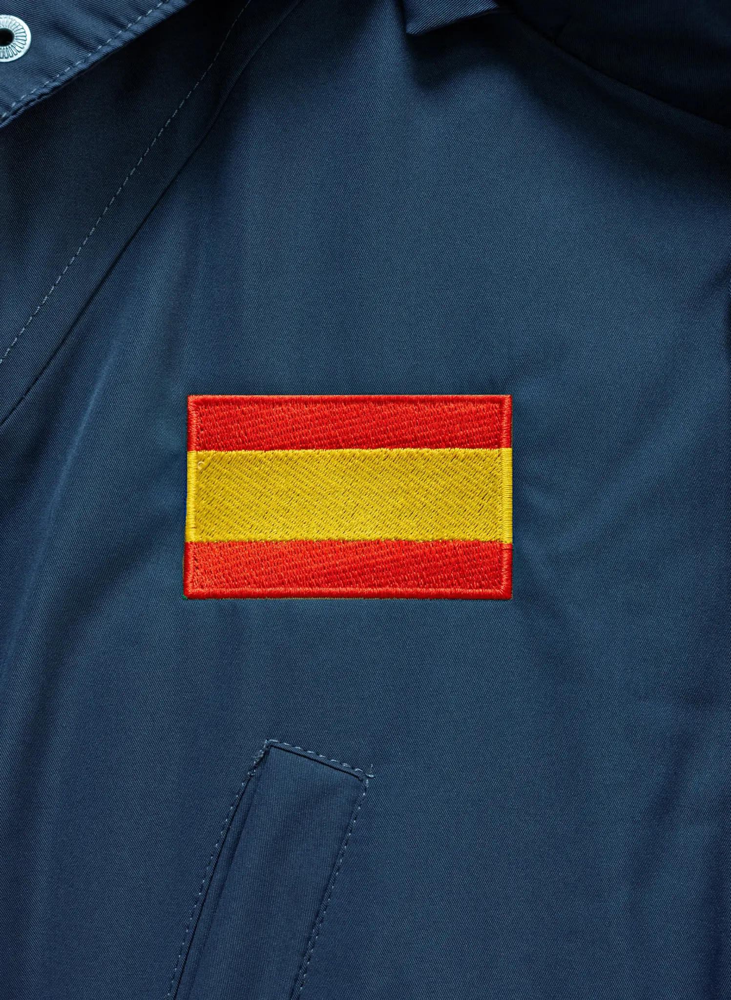 Parka España Azul Marino Capucha Desmontable Hombre - Image 4