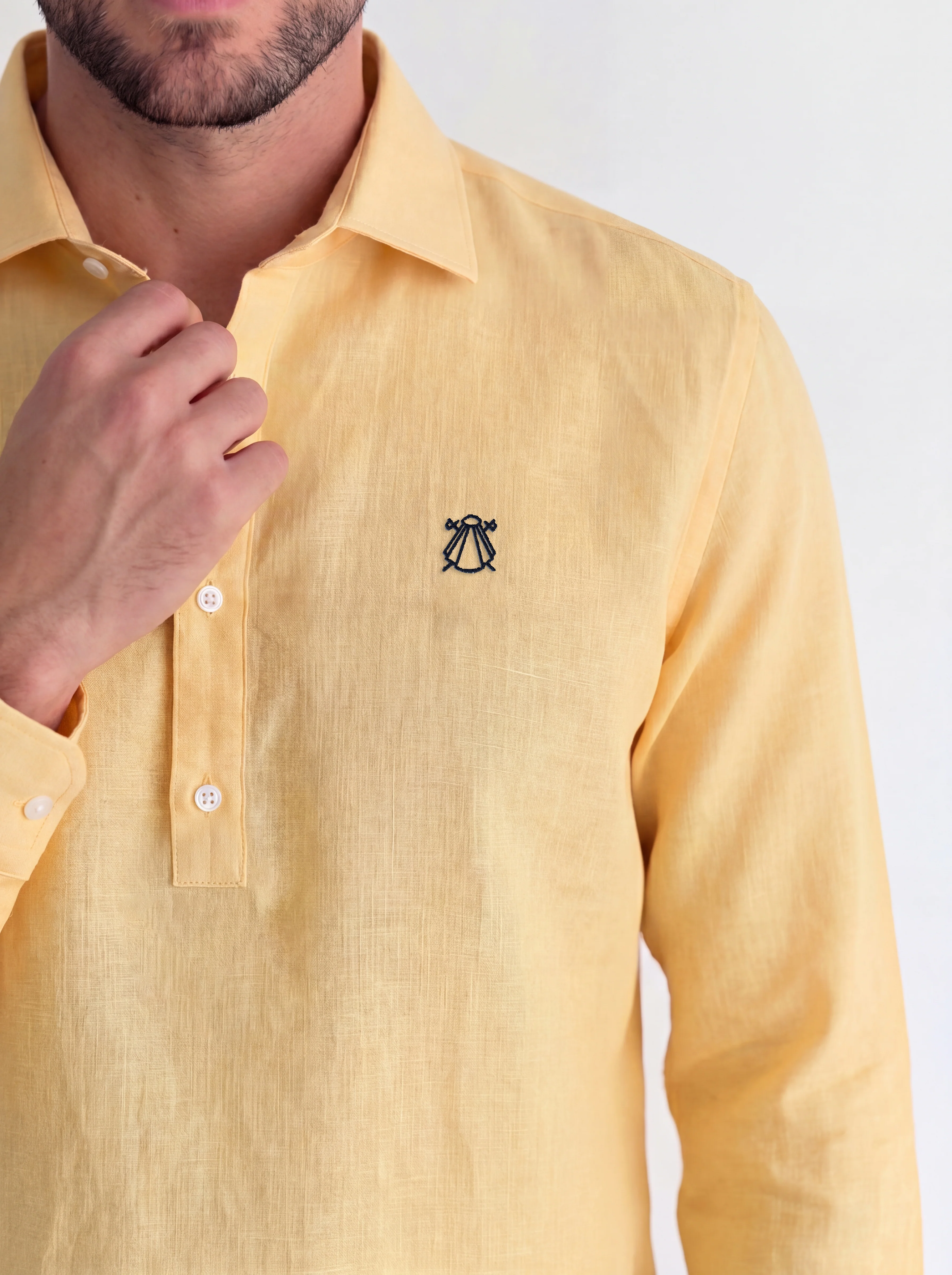 Polera Amarilla Lino Hombre - Image 2