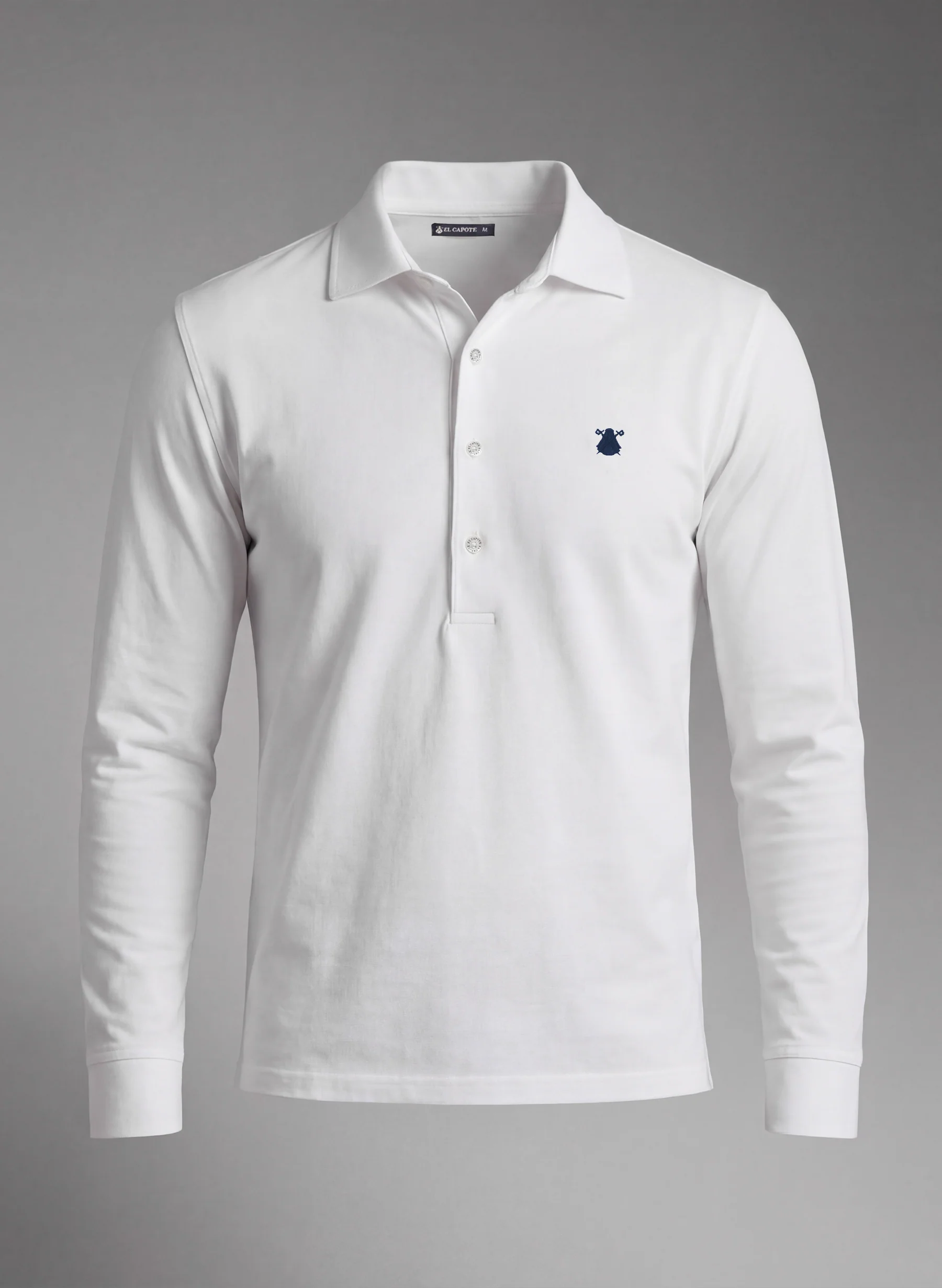 Polera Blanca Algodón Mercerizado Hombre - Image 2
