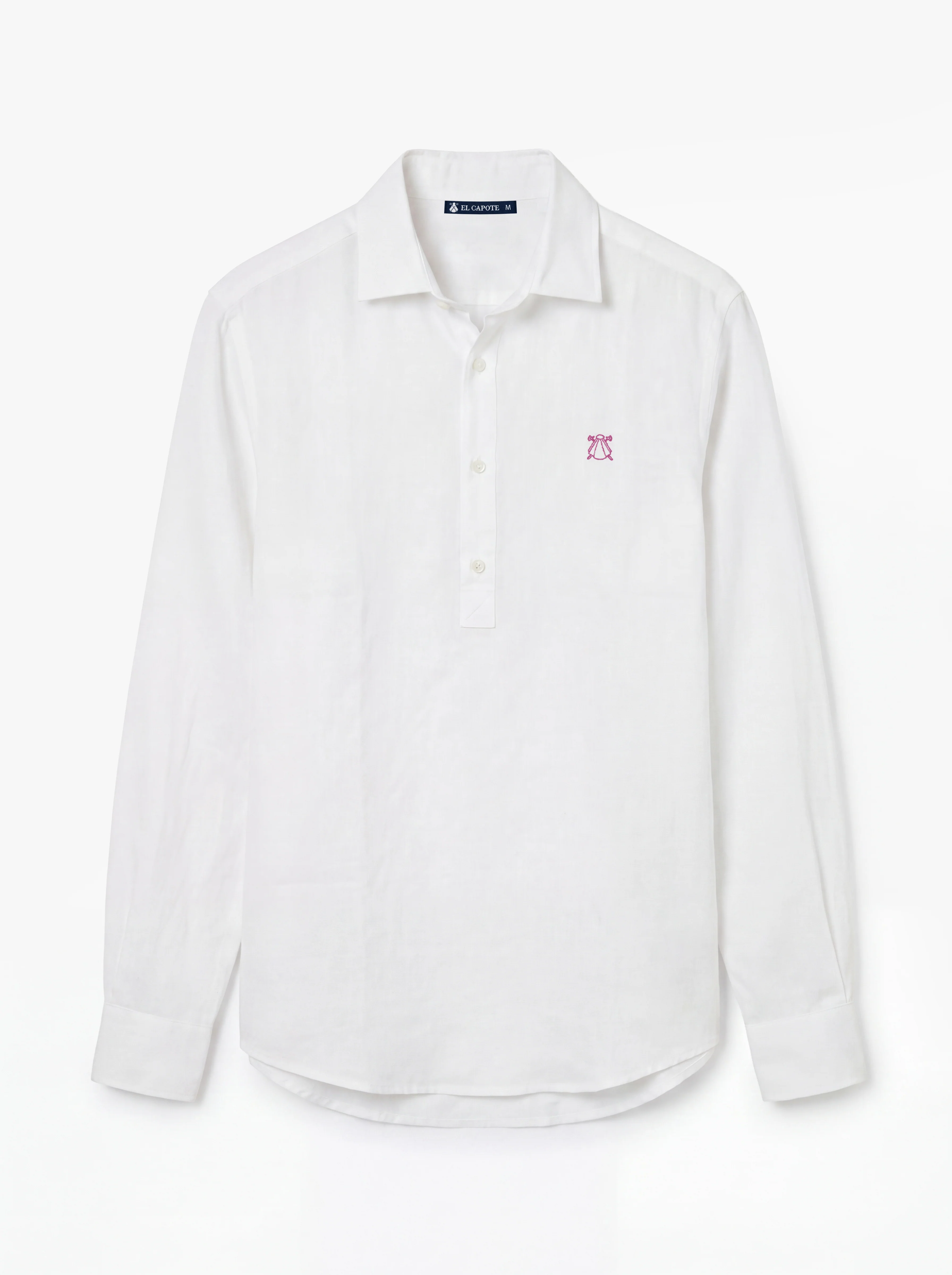 Polera Blanca Lino Hombre - Image 3