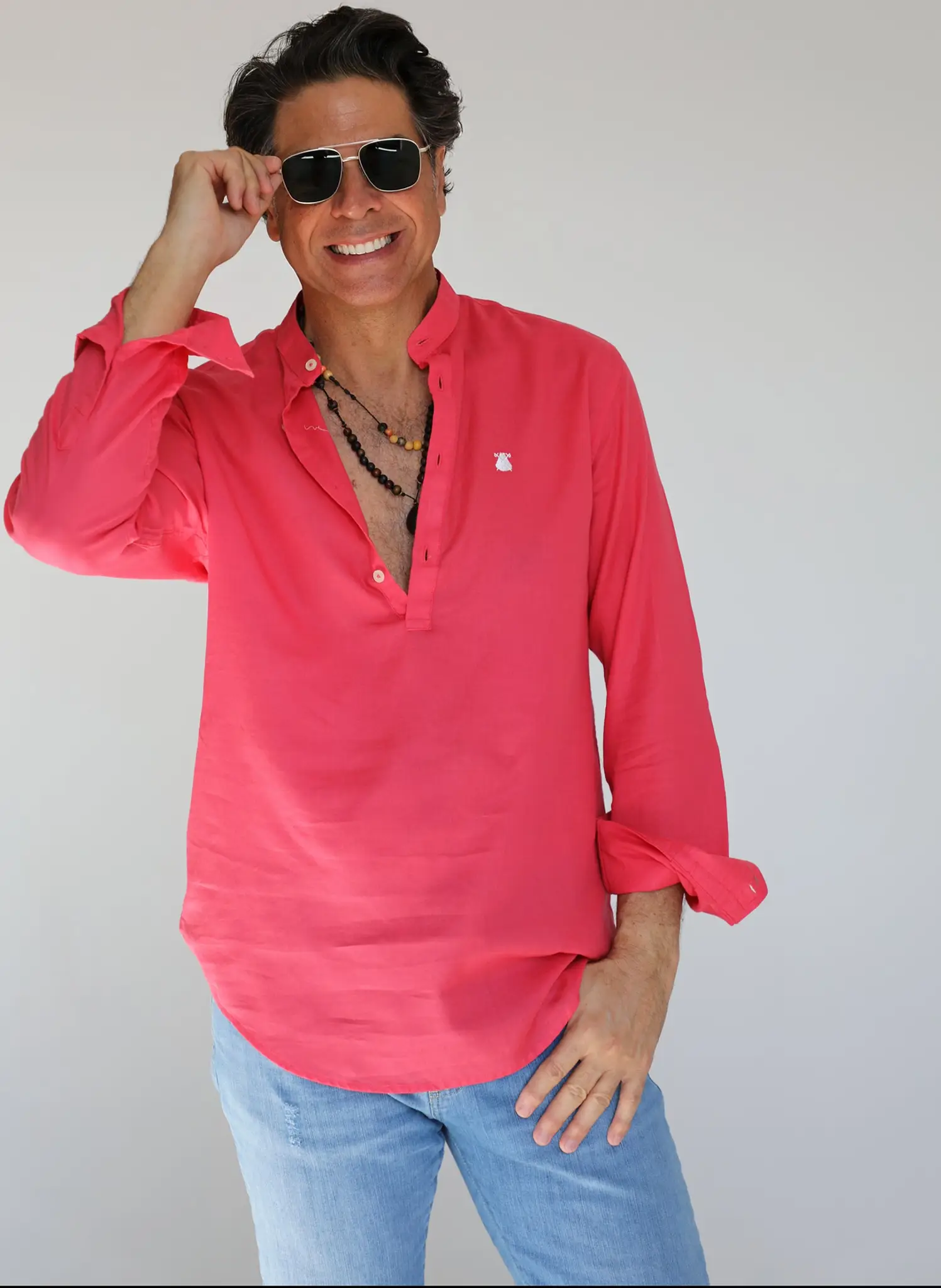 Polera Cuello Mao Coral Shibuya Hombre - Image 4