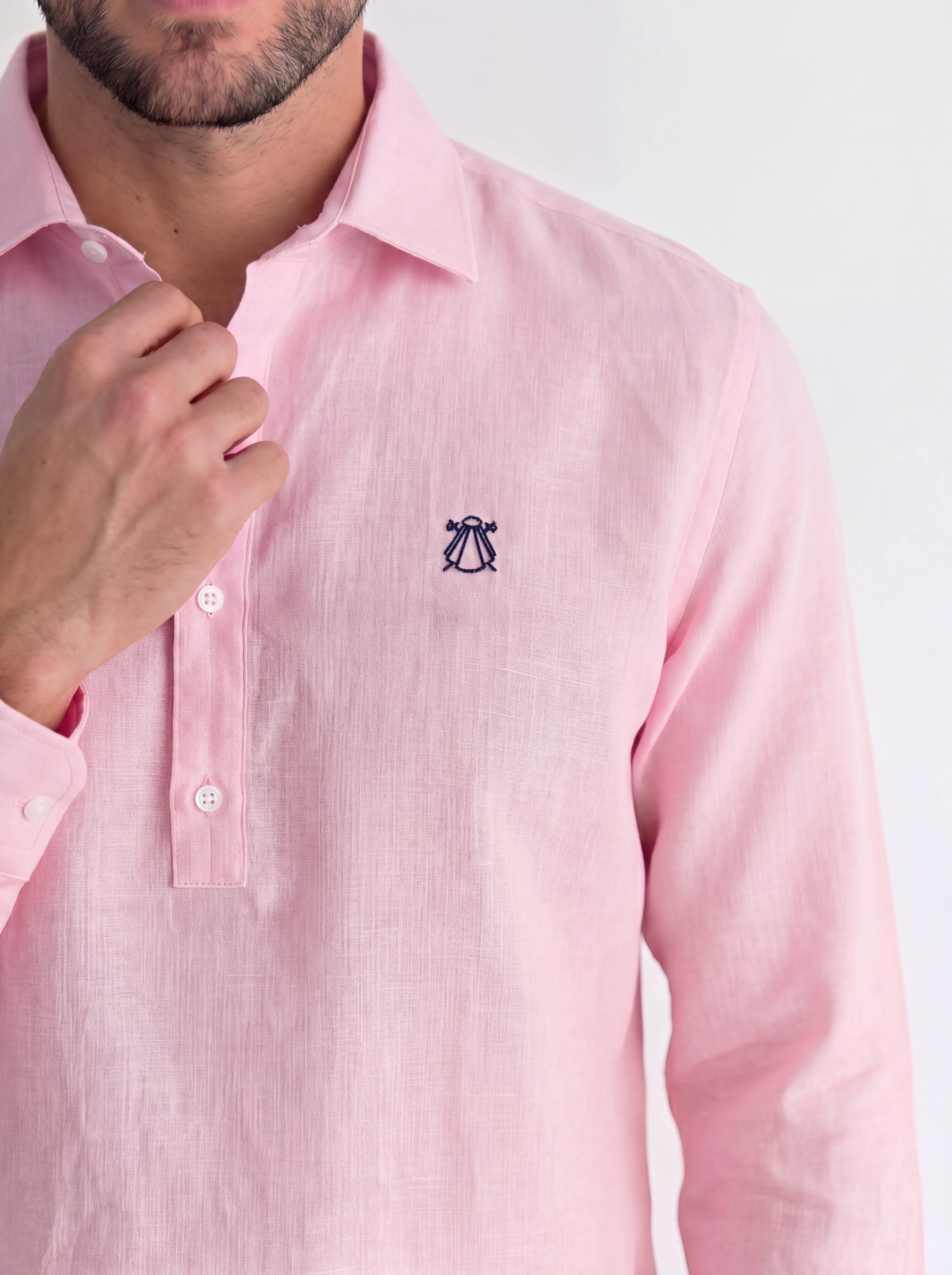 Polera Rosa Lino Hombre - Image 2