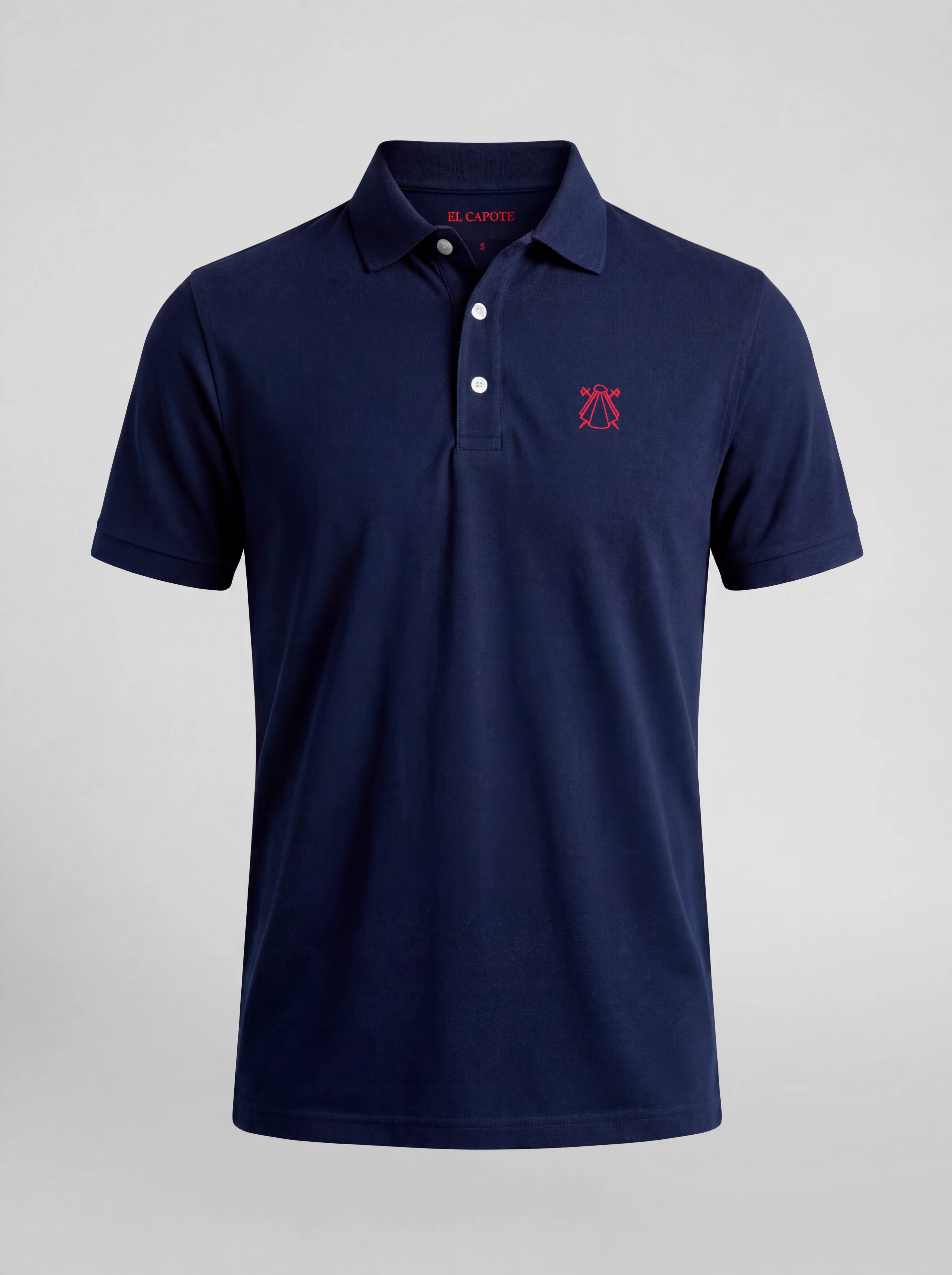 Polo Azul Claveles Reverso Cuello Hombre - Image 4