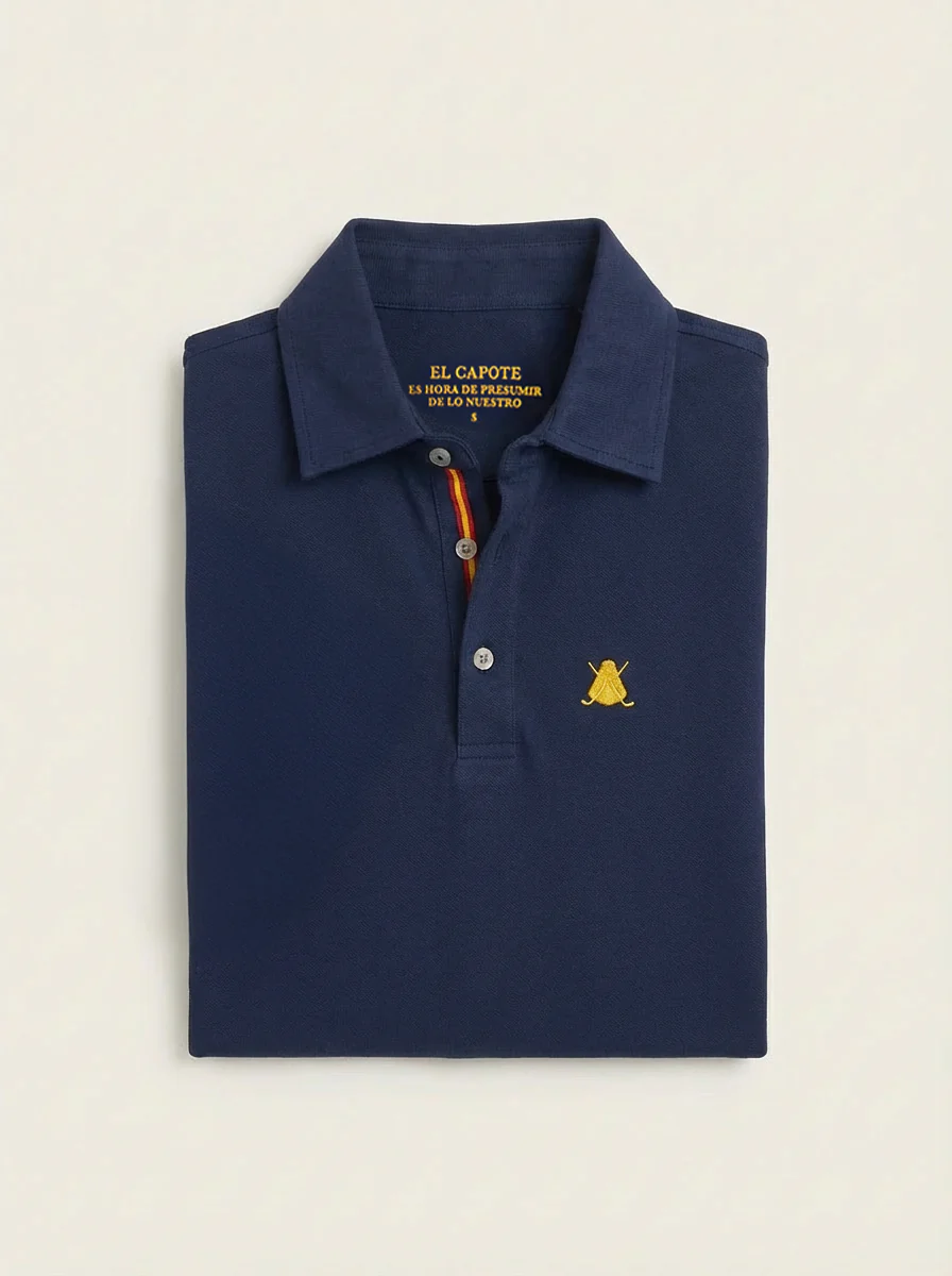 Polo Azul España Tejido Técnico Hombre - Image 5