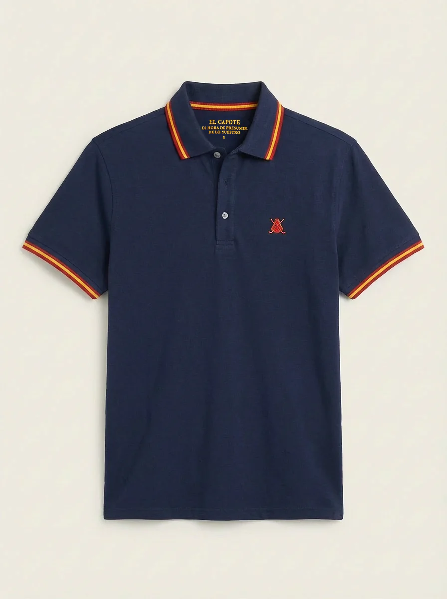 Polo Azul Marino España Clásico Hombre - Image 3