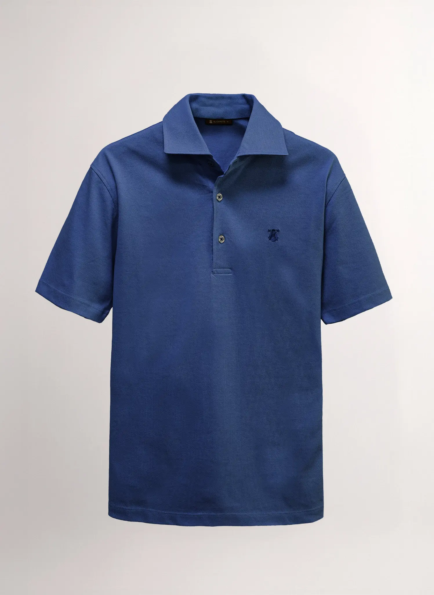 Polo Azul Indigo Mercerizado Hombre - Image 2