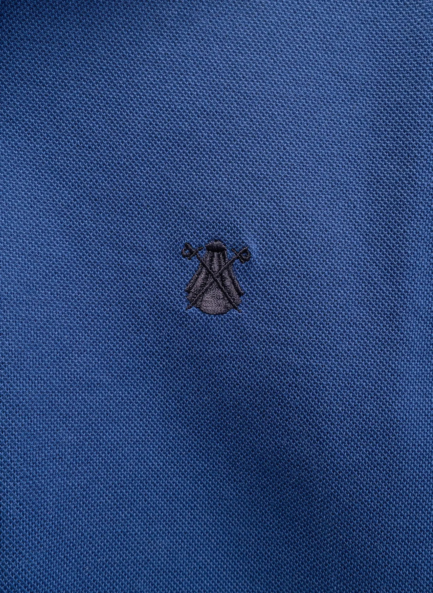 Polo Azul Indigo Mercerizado Hombre - Image 3
