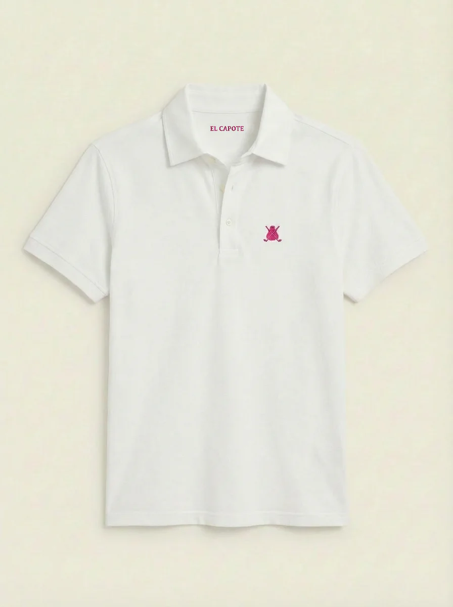Polo Blanco Tejido Técnico Hombre - Image 3