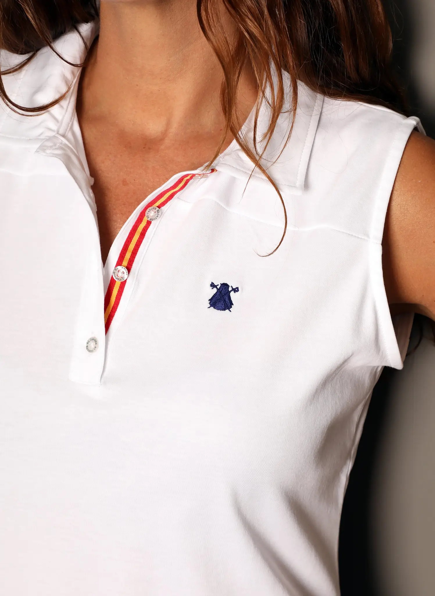 Polo Blanco Mujer Interlock España - Image 2