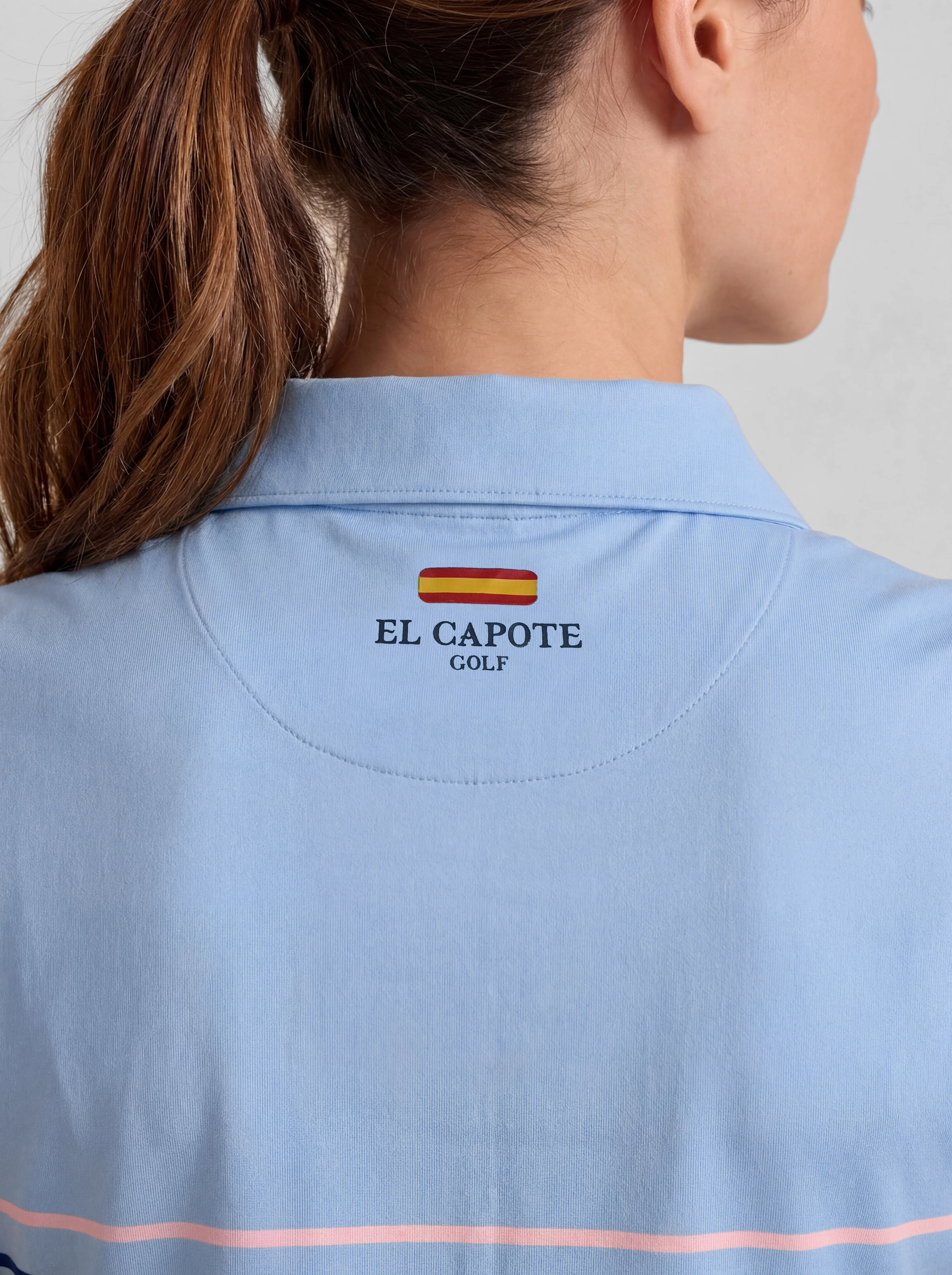 Polo Celeste Rayas Ultraligero Mujer - Image 4