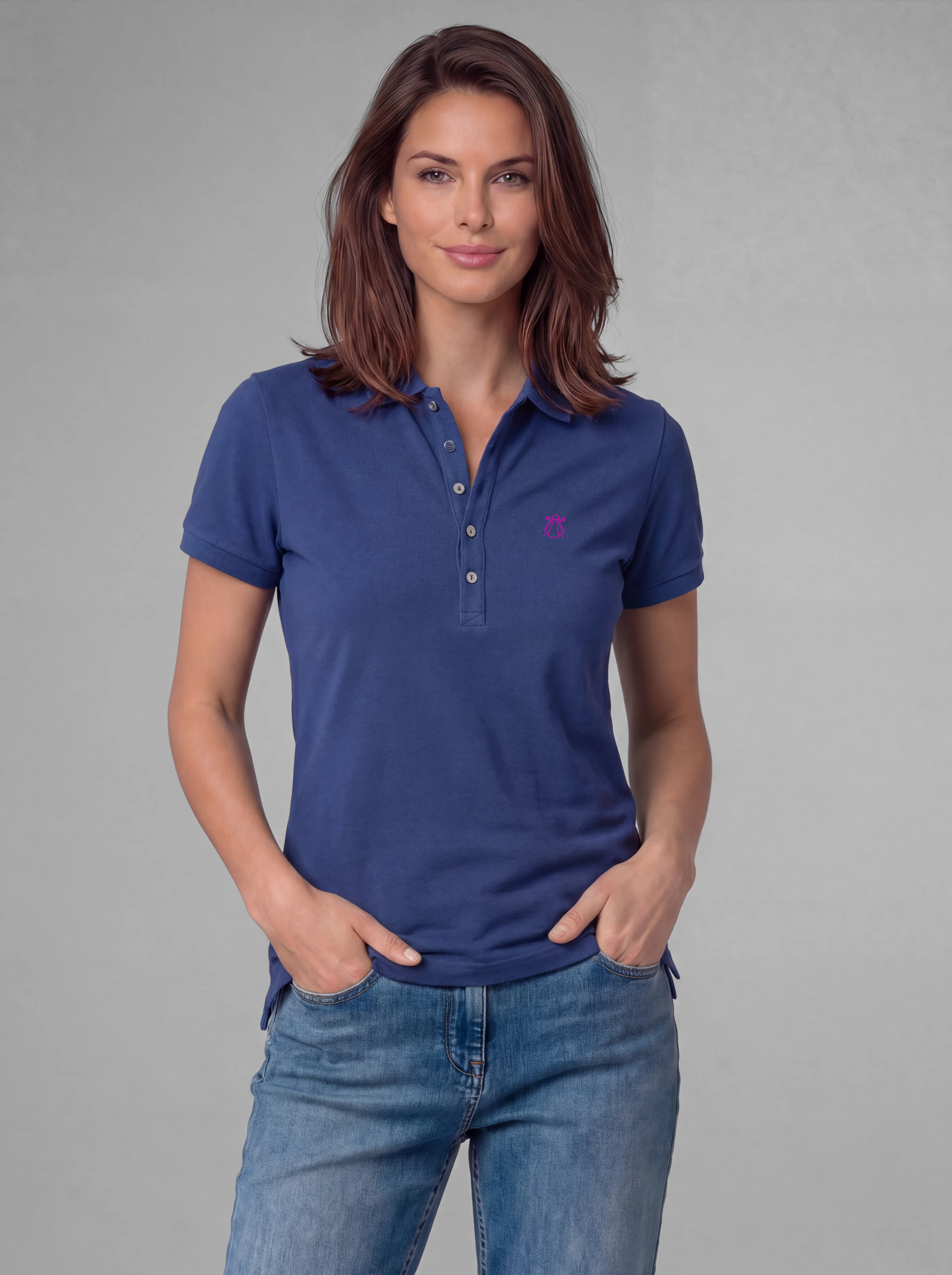 Polo Classic Azul Índigo Mujer