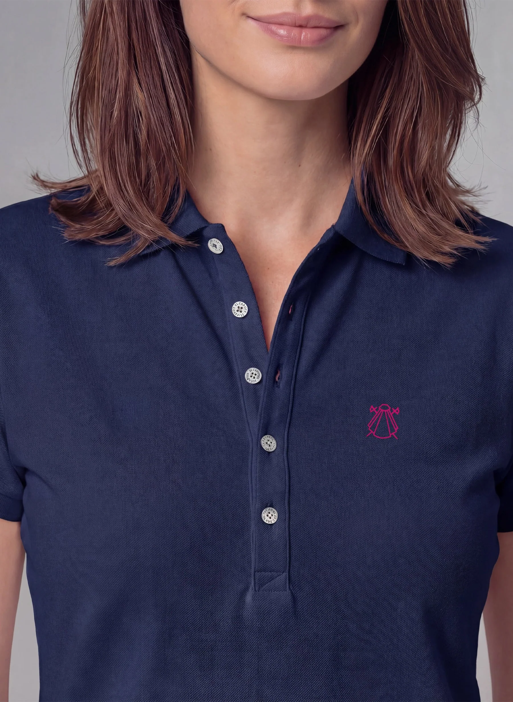 Polo Classic Azul Marino Mujer - Image 3
