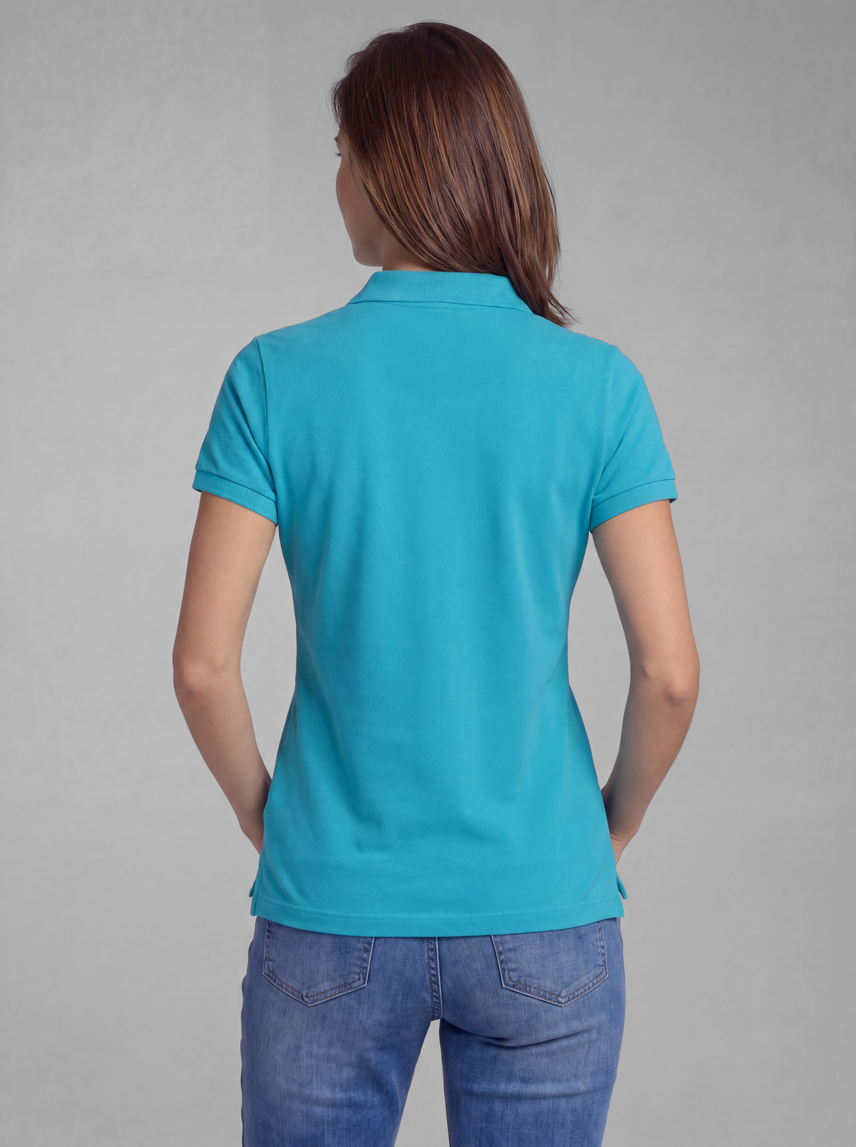Polo Classic Azul Turquesa Mujer - Image 2