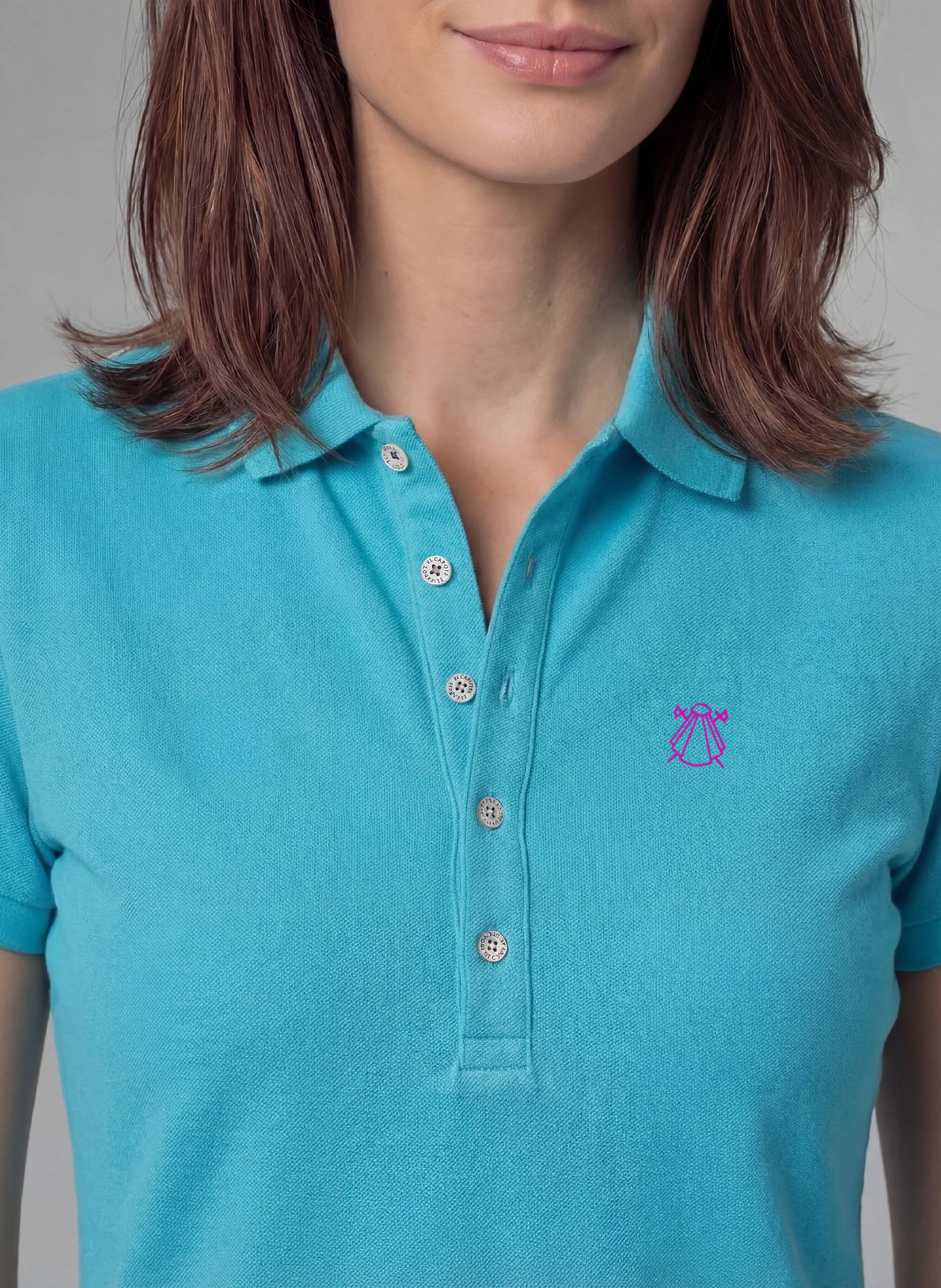 Polo Classic Azul Turquesa Mujer - Image 3