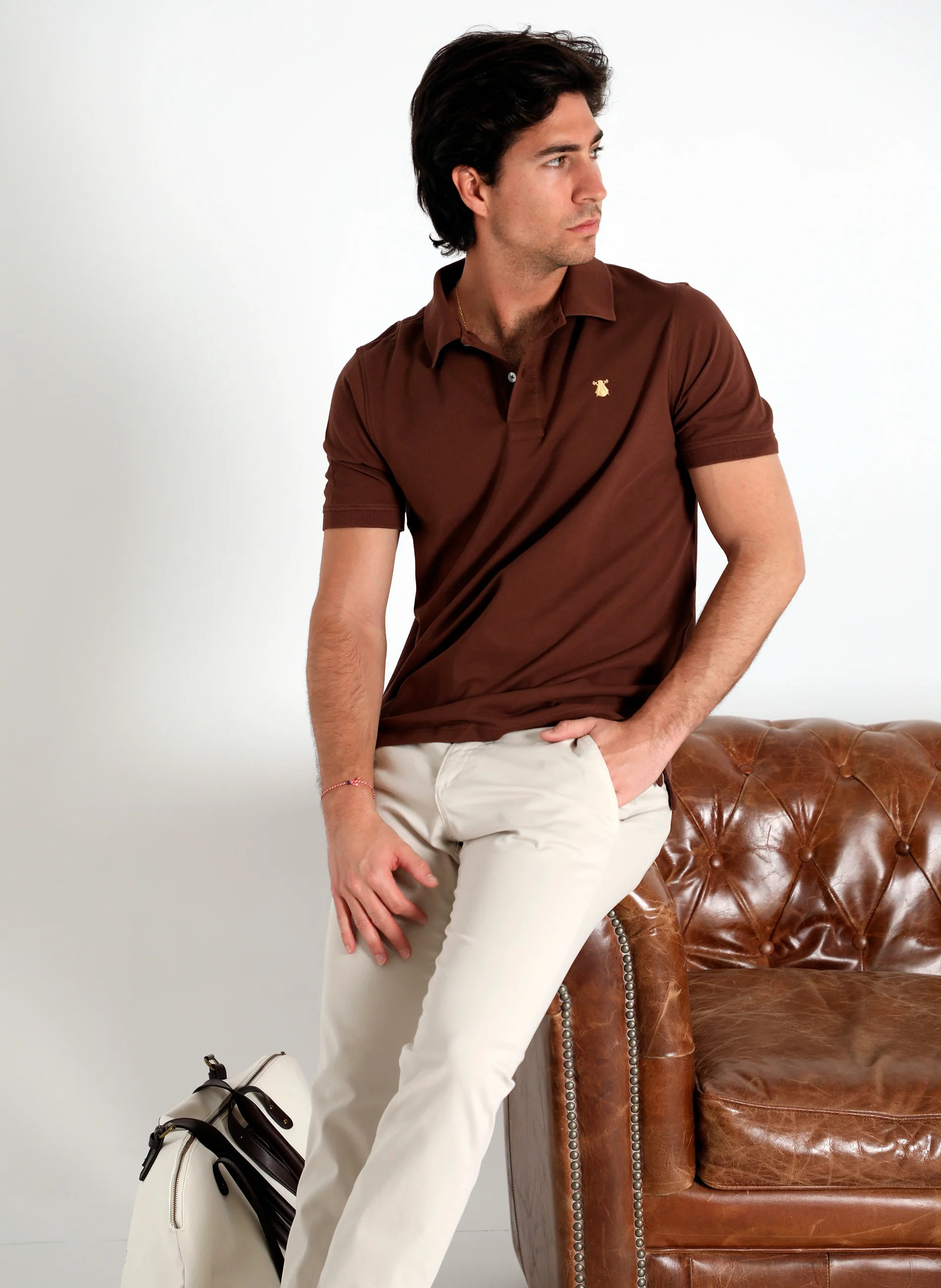 Polo Classic Marrón Hombre