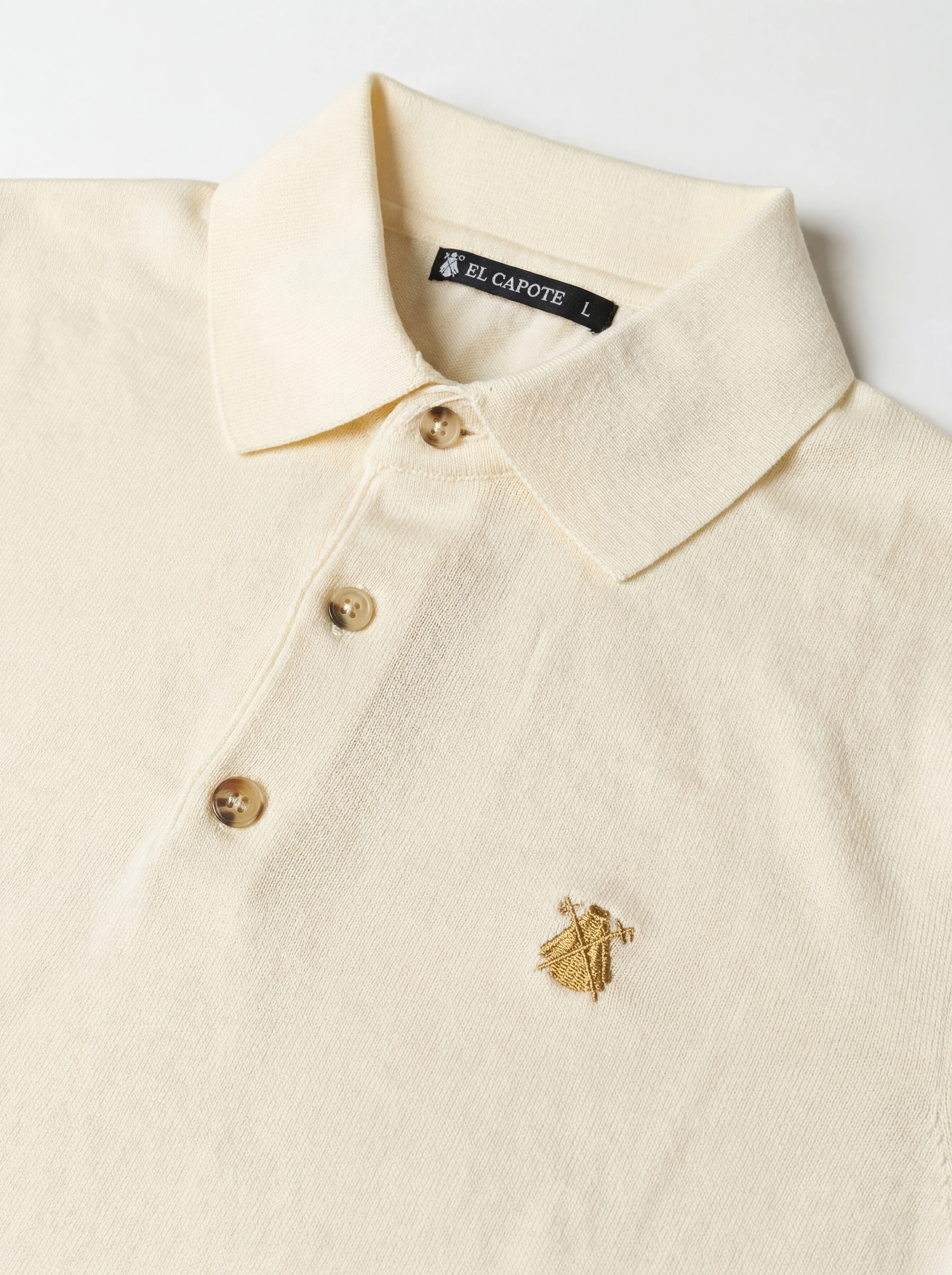 Polo Crema de Manga Corta Hombre - Image 2
