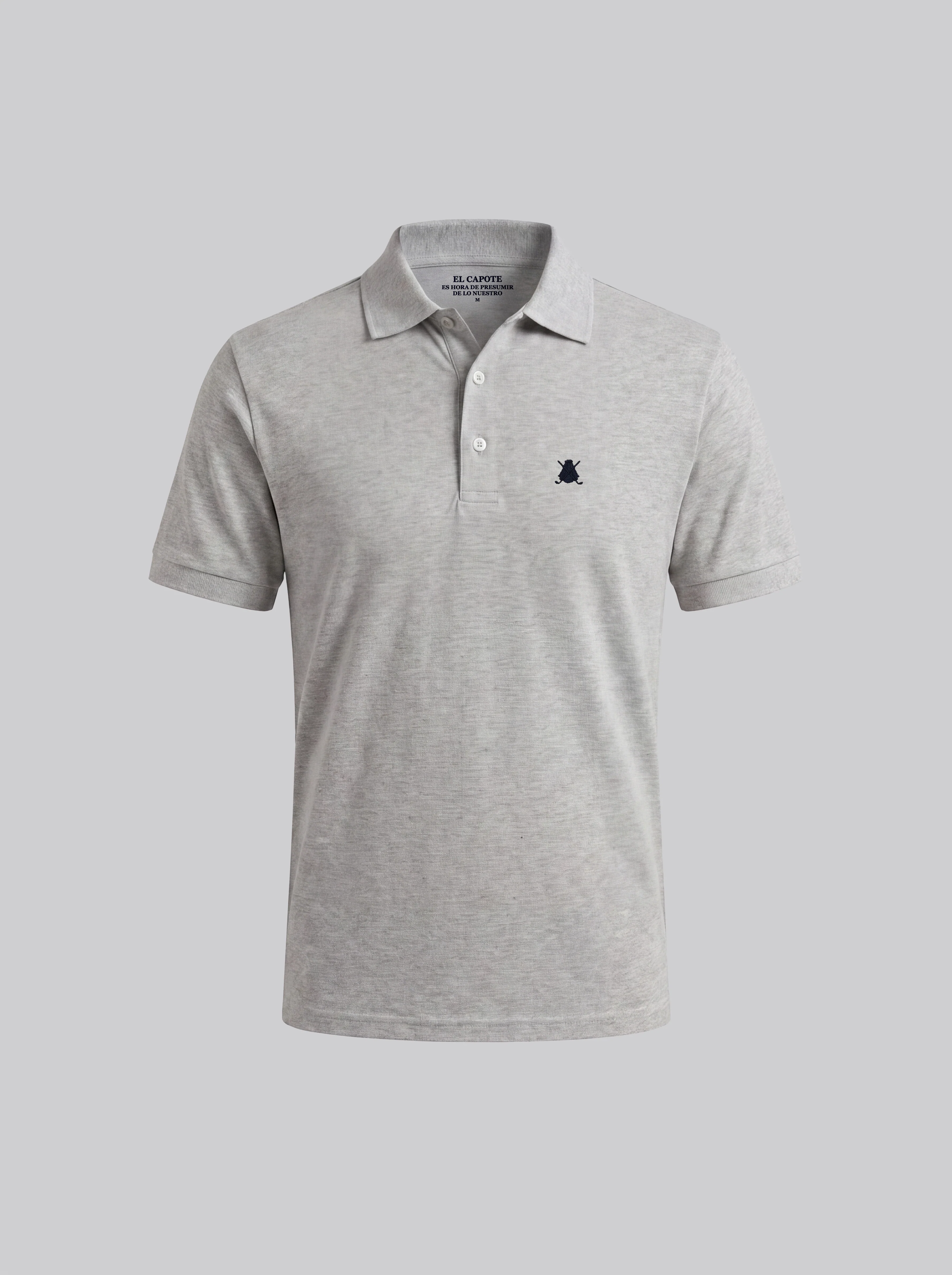 Polo Gris Manga Corta Soft Hombre - Image 2