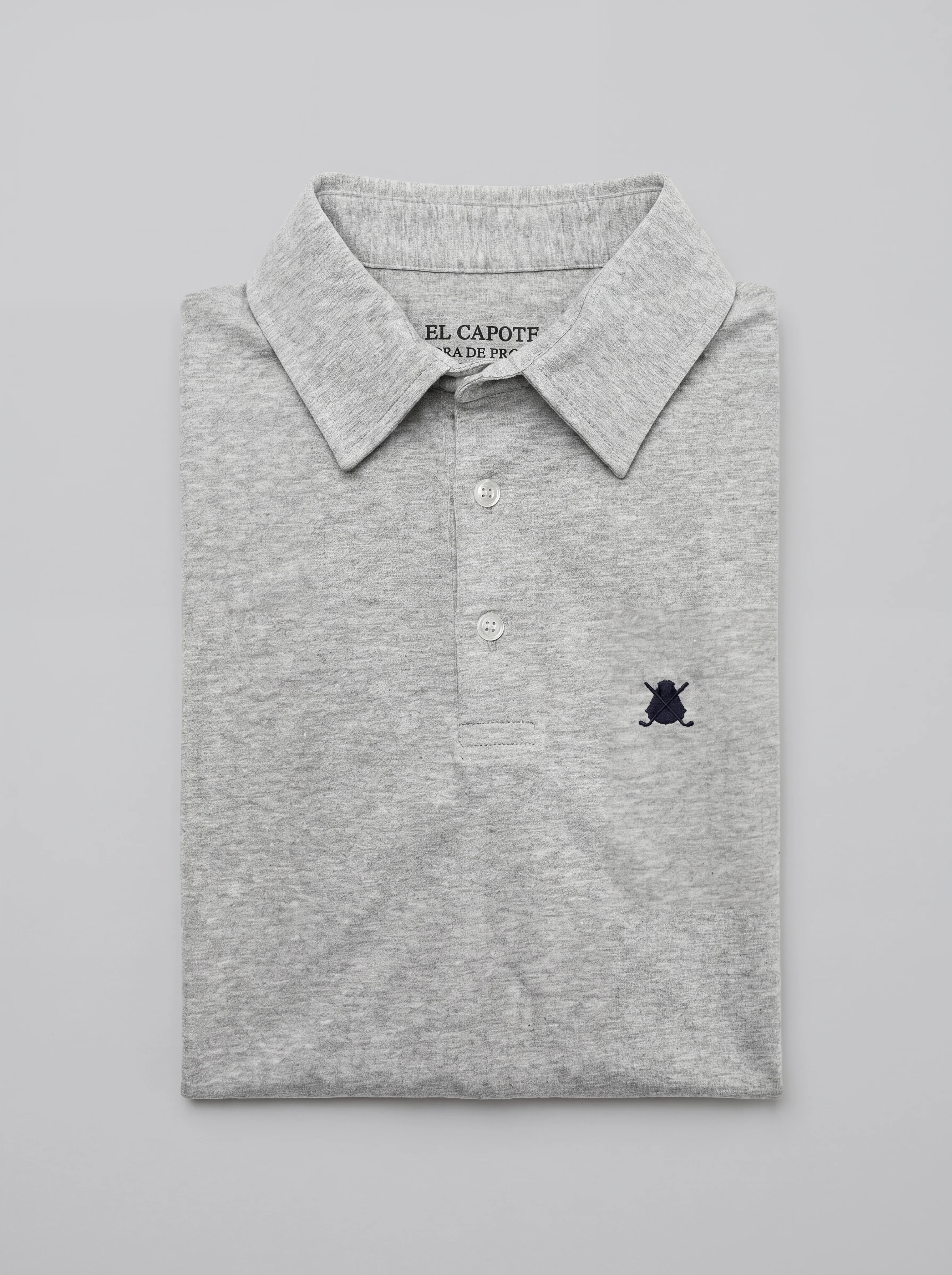 Polo Gris Manga Corta Soft Hombre - Image 3