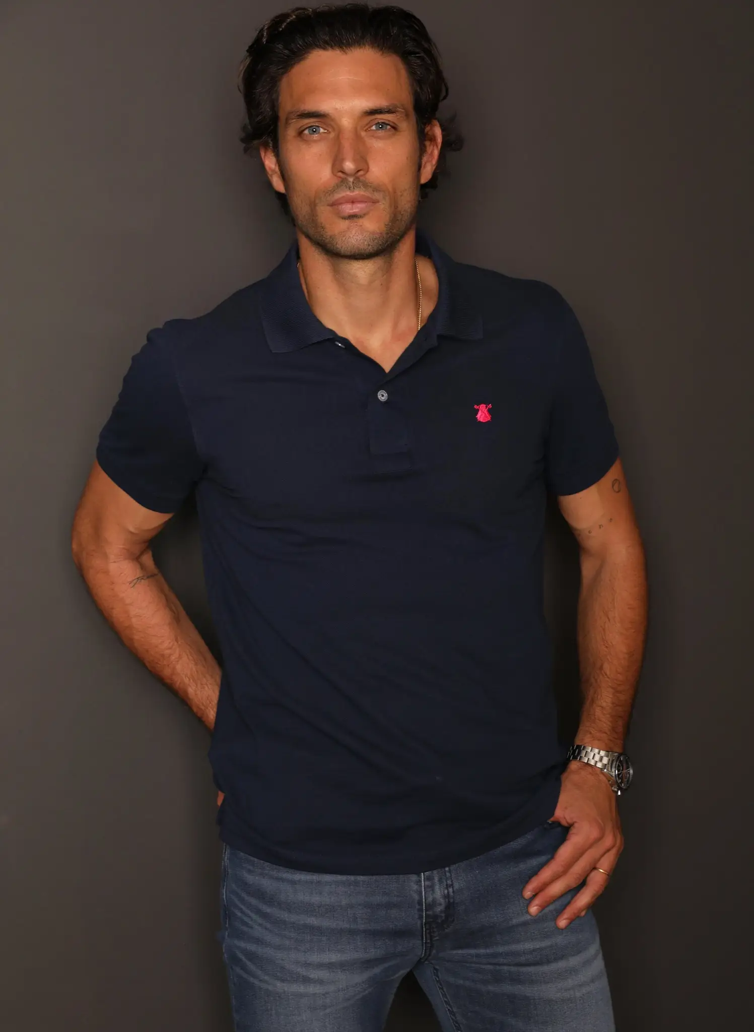 Polo Azul Classic Hombre - Image 3
