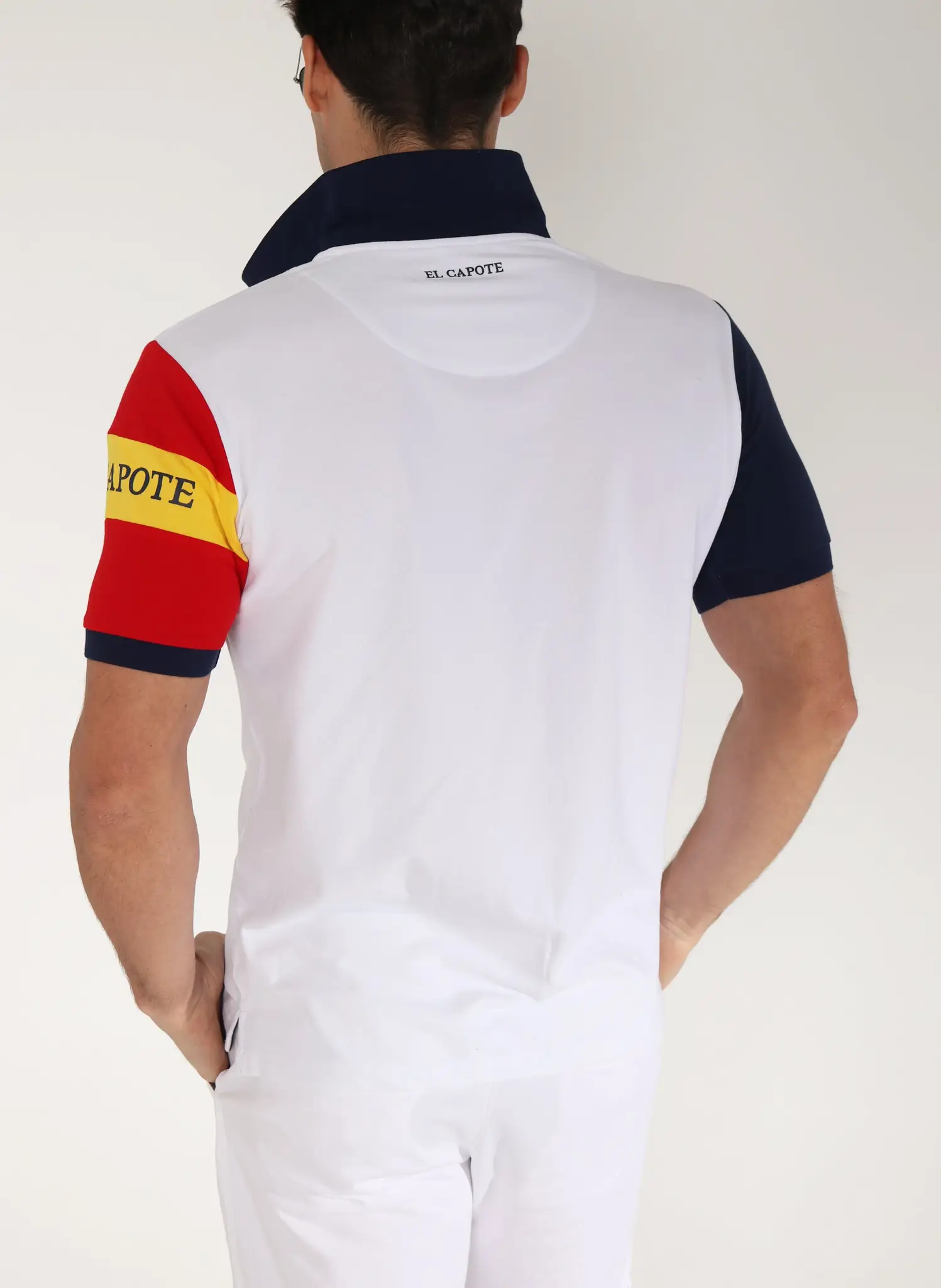 Polo Blanco Manga España Hombre - Image 3