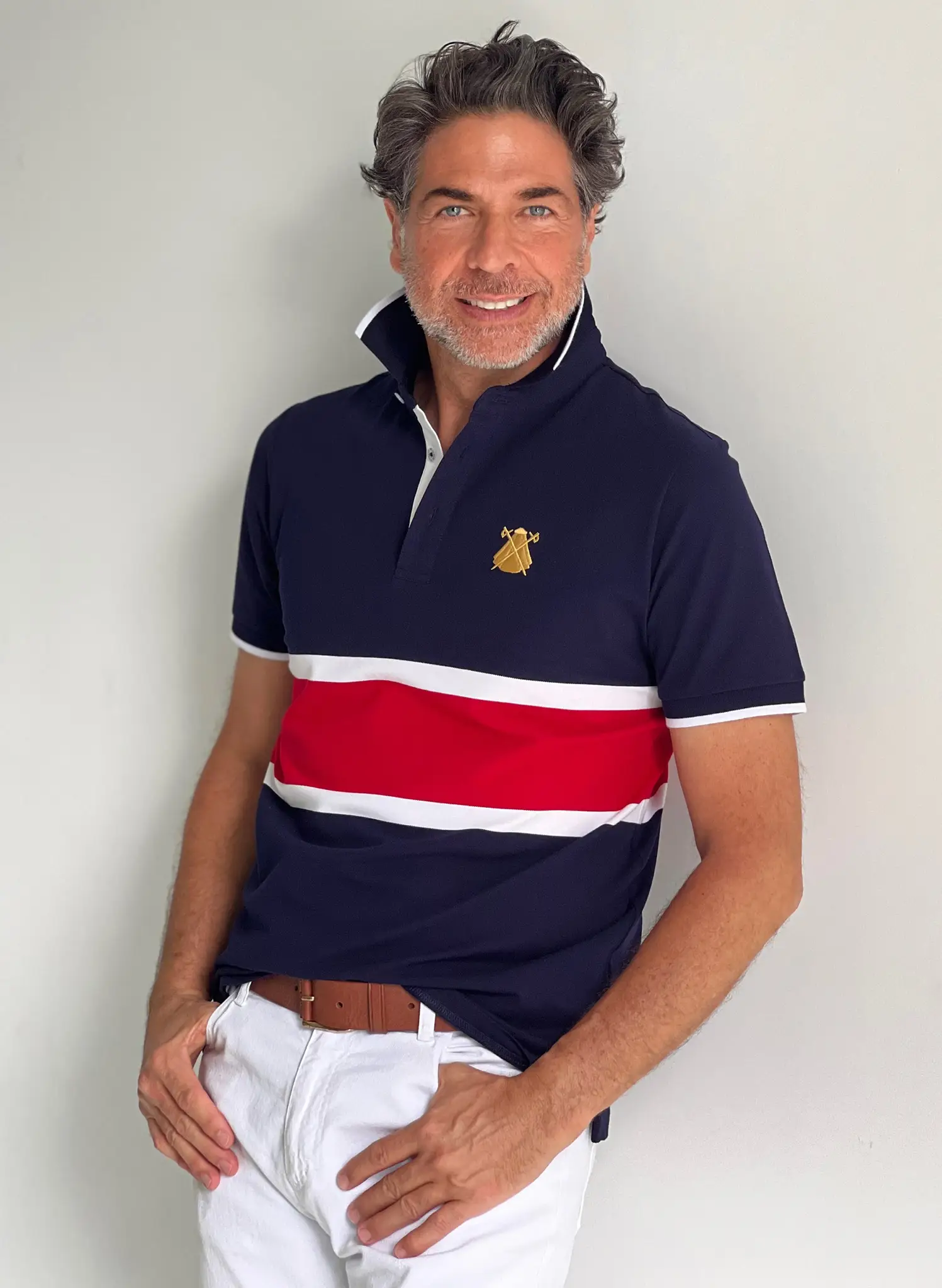 Polo Marino Franja Roja Hombre - Image 4
