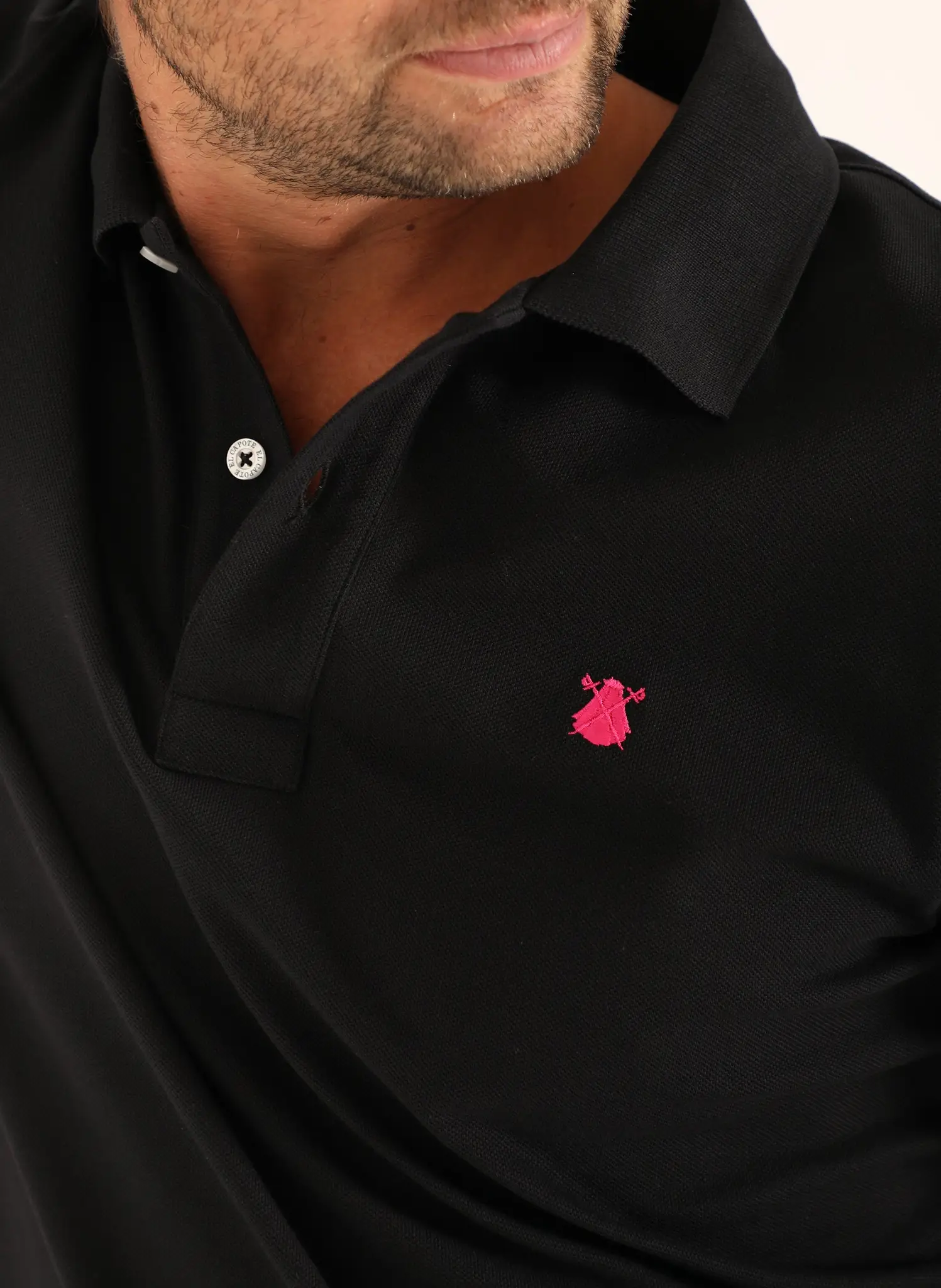 Polo Negro Classic Hombre - Image 3
