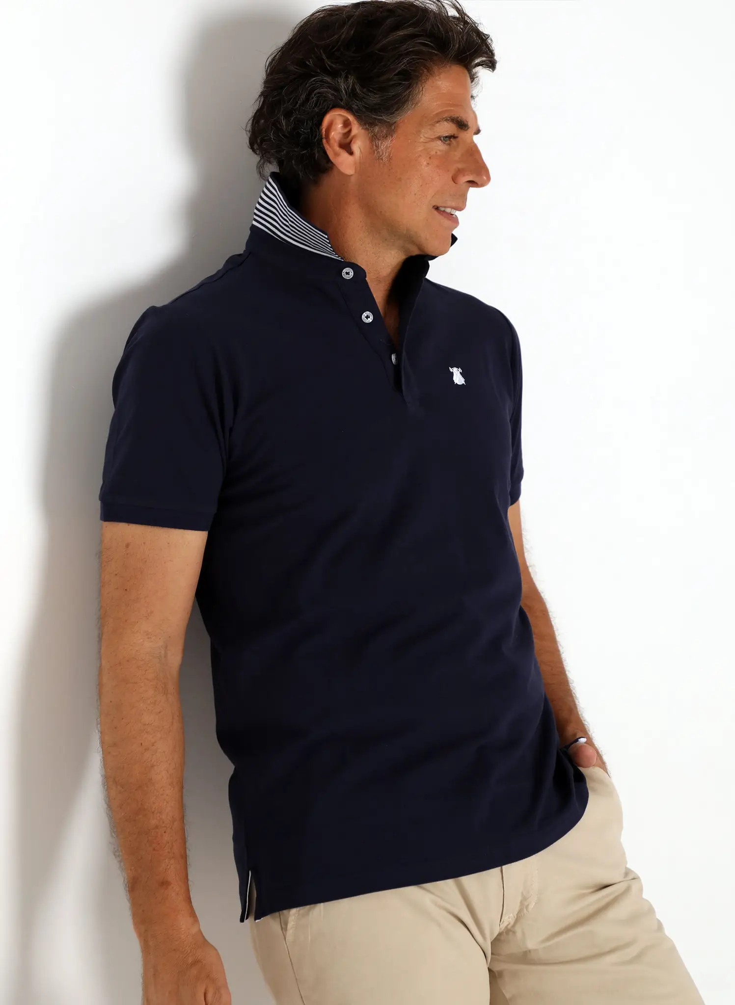 Polo Marino Reverso Cuello Rayas Hombre - Image 5