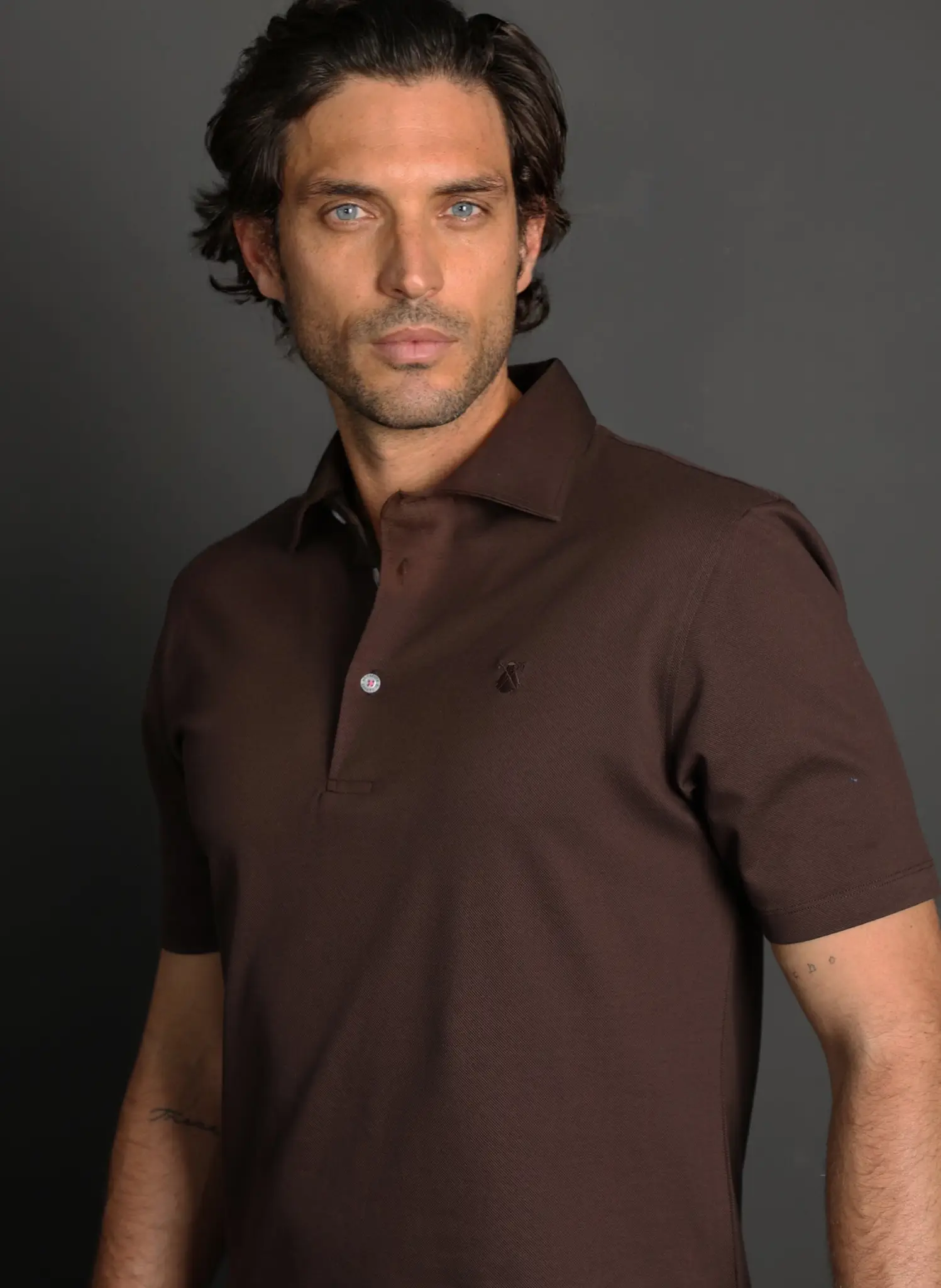 Polo Marrón Mercerizado Hombre - Image 5