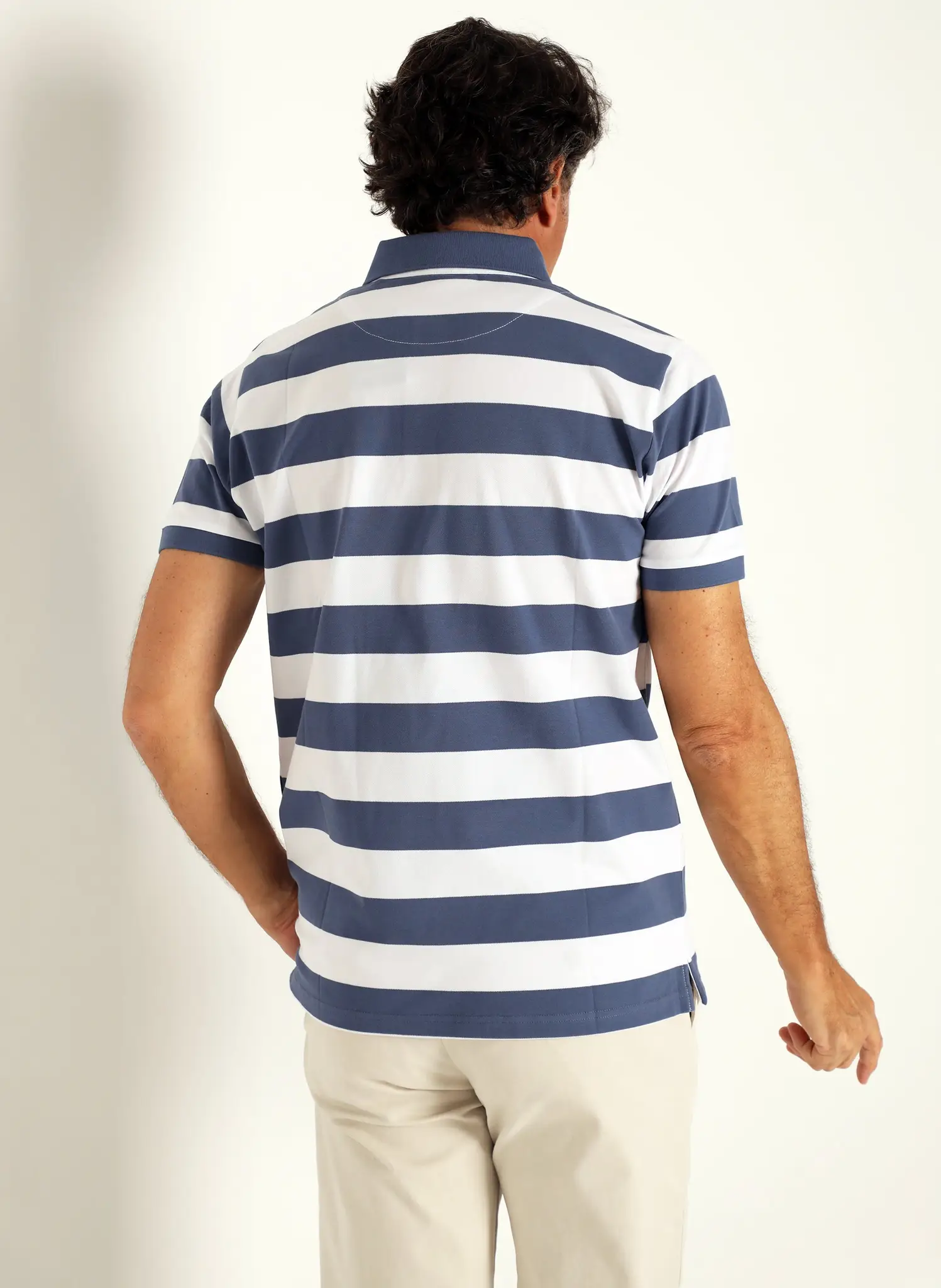 Polo Franjas Azules Hombre - Image 3