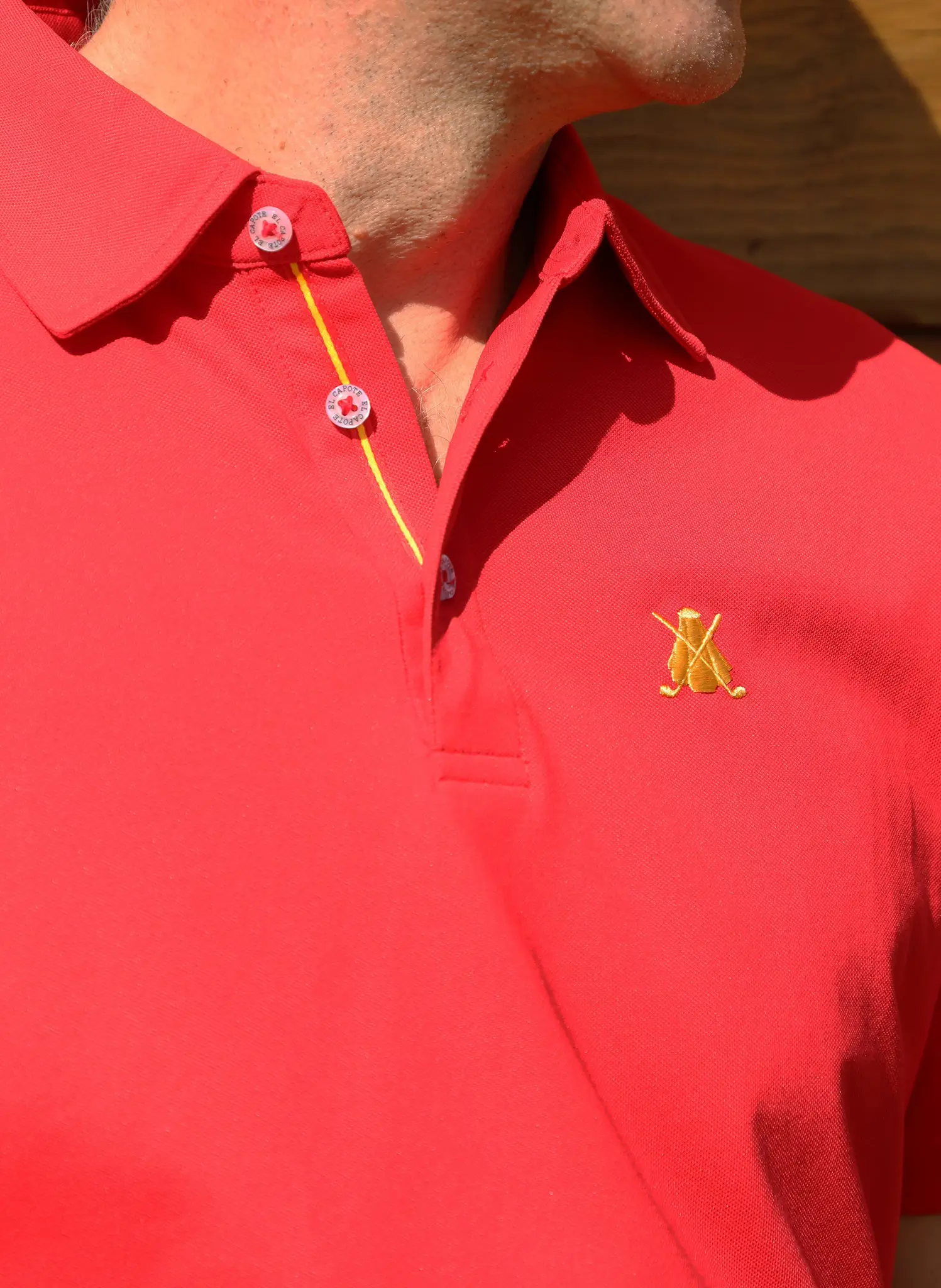 Polo Rojo España Tejido Técnico Hombre - Image 5