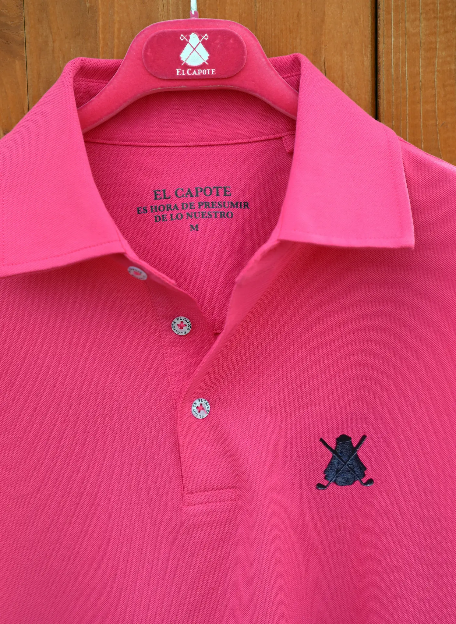 Polo Rosa Capote Liso Tejido Técnico Hombre - Image 6