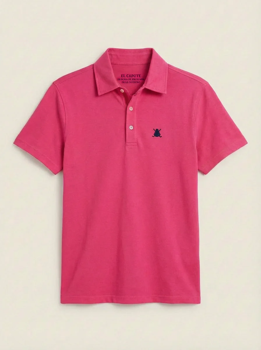 Polo Rosa Capote Tejido Técnico Hombre - Image 3