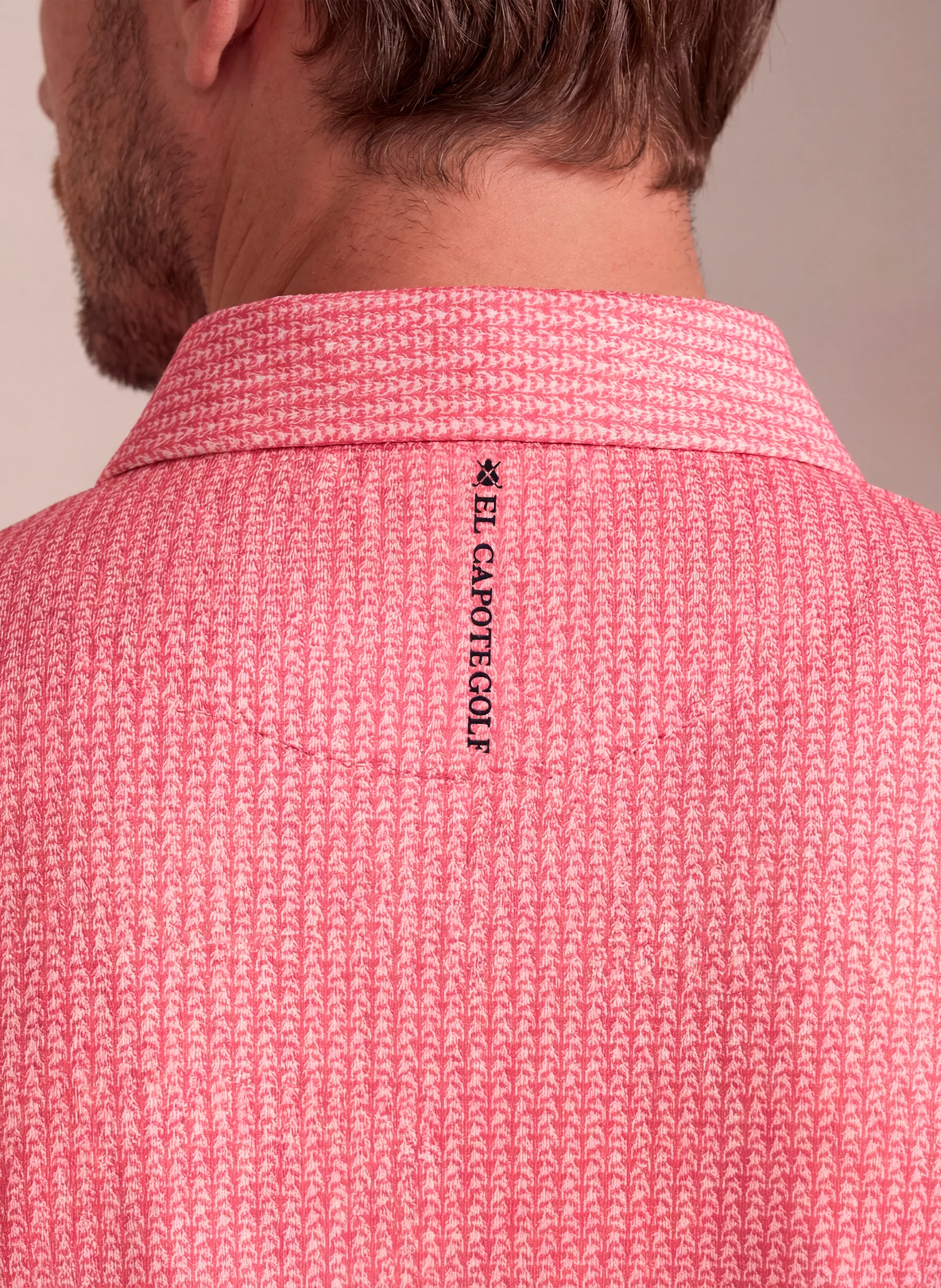 Polo Rosa Jaspeado Ultraligero Hombre - Image 4