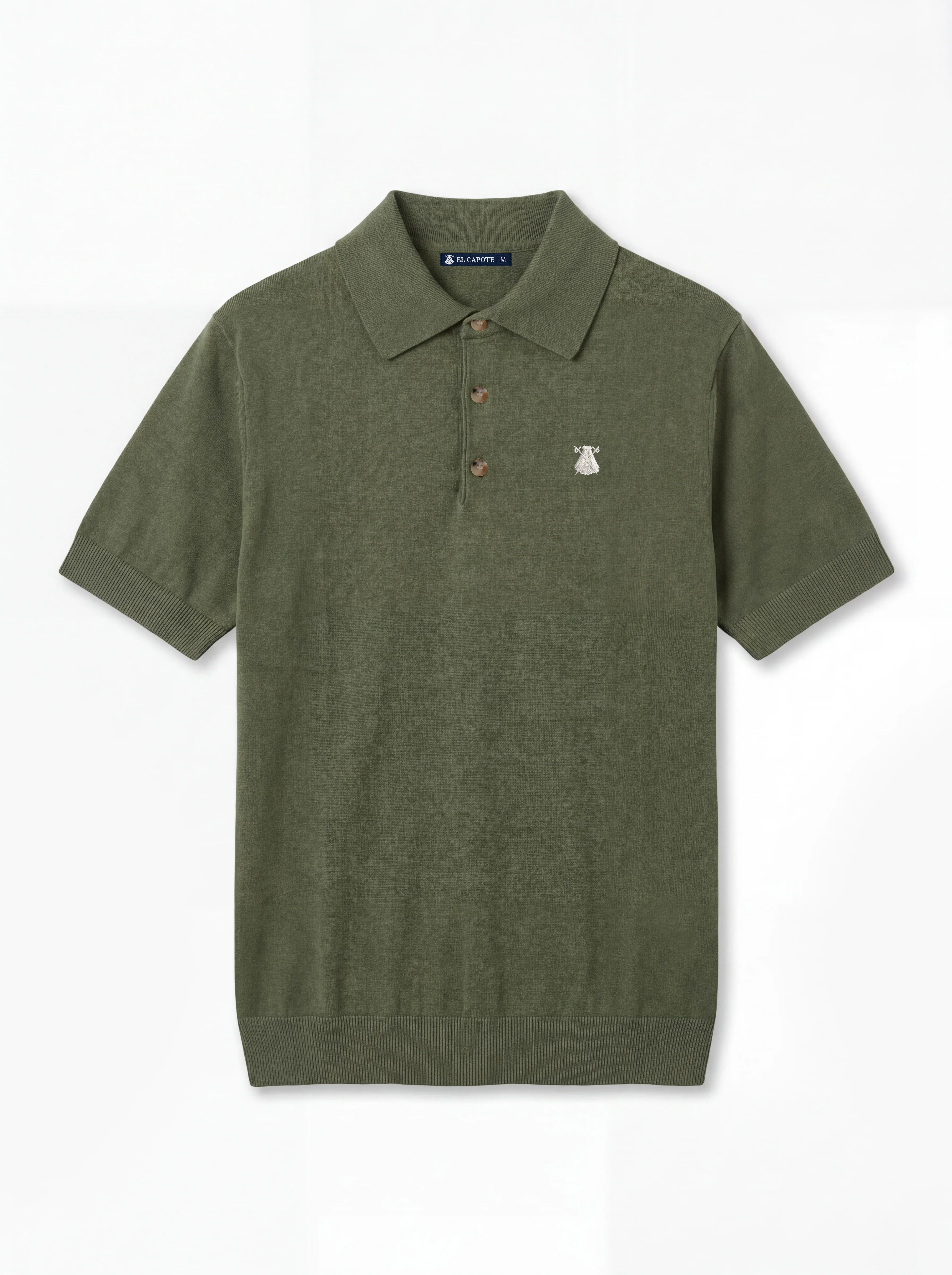 Polo Verde de Punto Manga Corta Hombre - Image 2