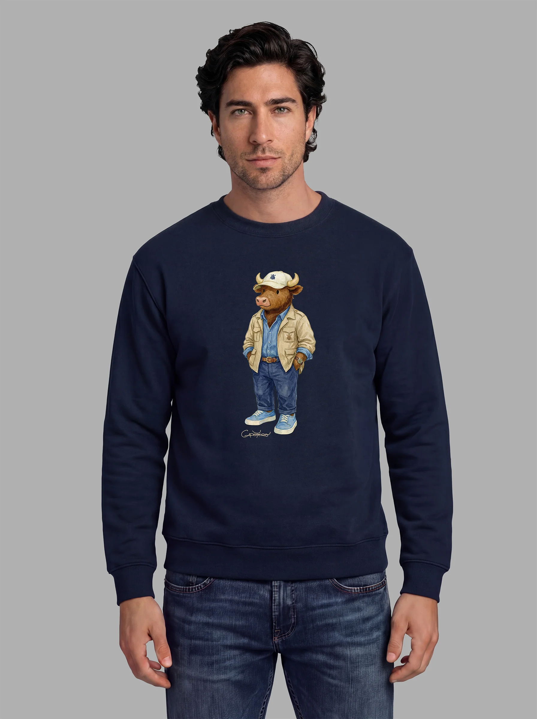 Sudadera Azul Marino Personalizable Hombre - Image 4