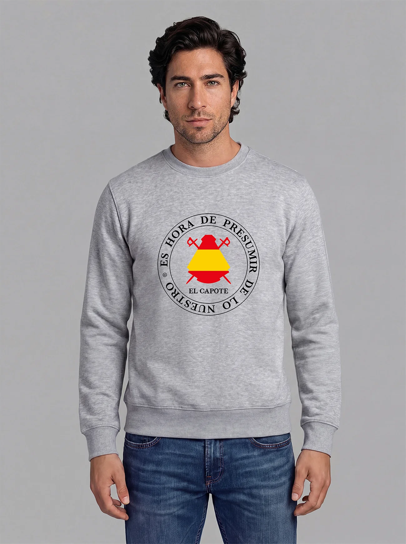 Sudadera Gris Personalizable Hombre - Image 11
