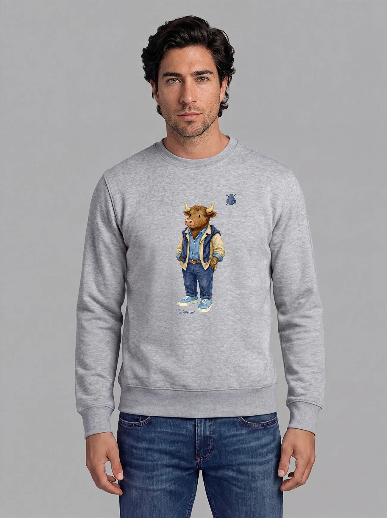 Sudadera Gris Personalizable Hombre - Image 22