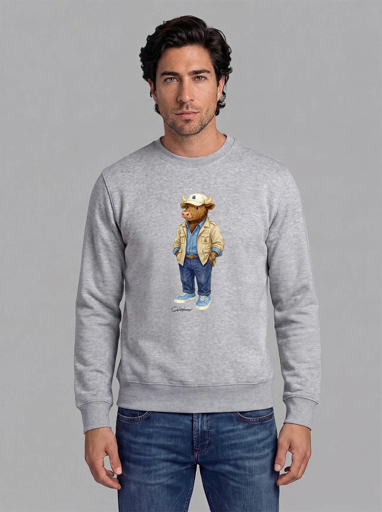 Sudadera Gris Personalizable Hombre - Image 23