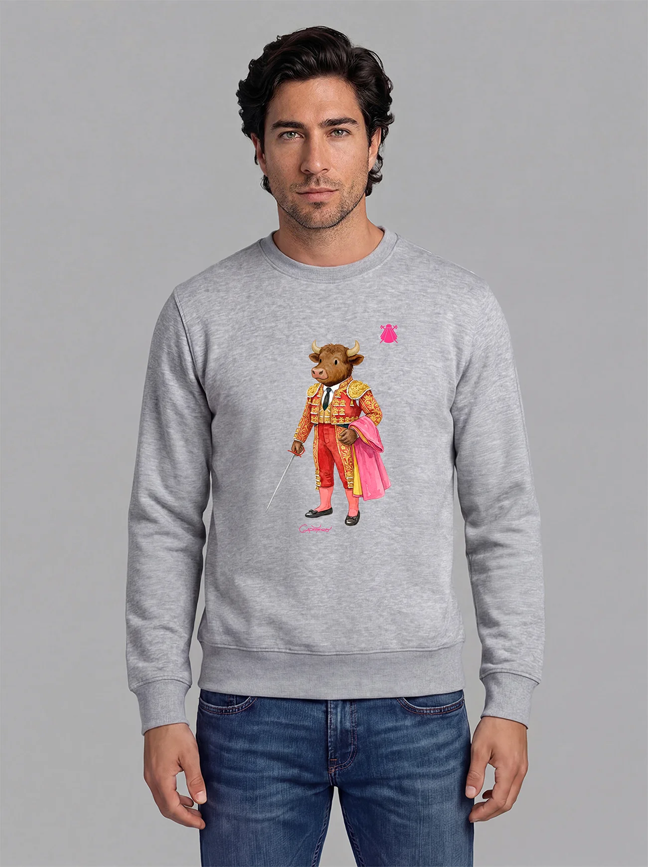 Sudadera Gris Personalizable Hombre - Image 3