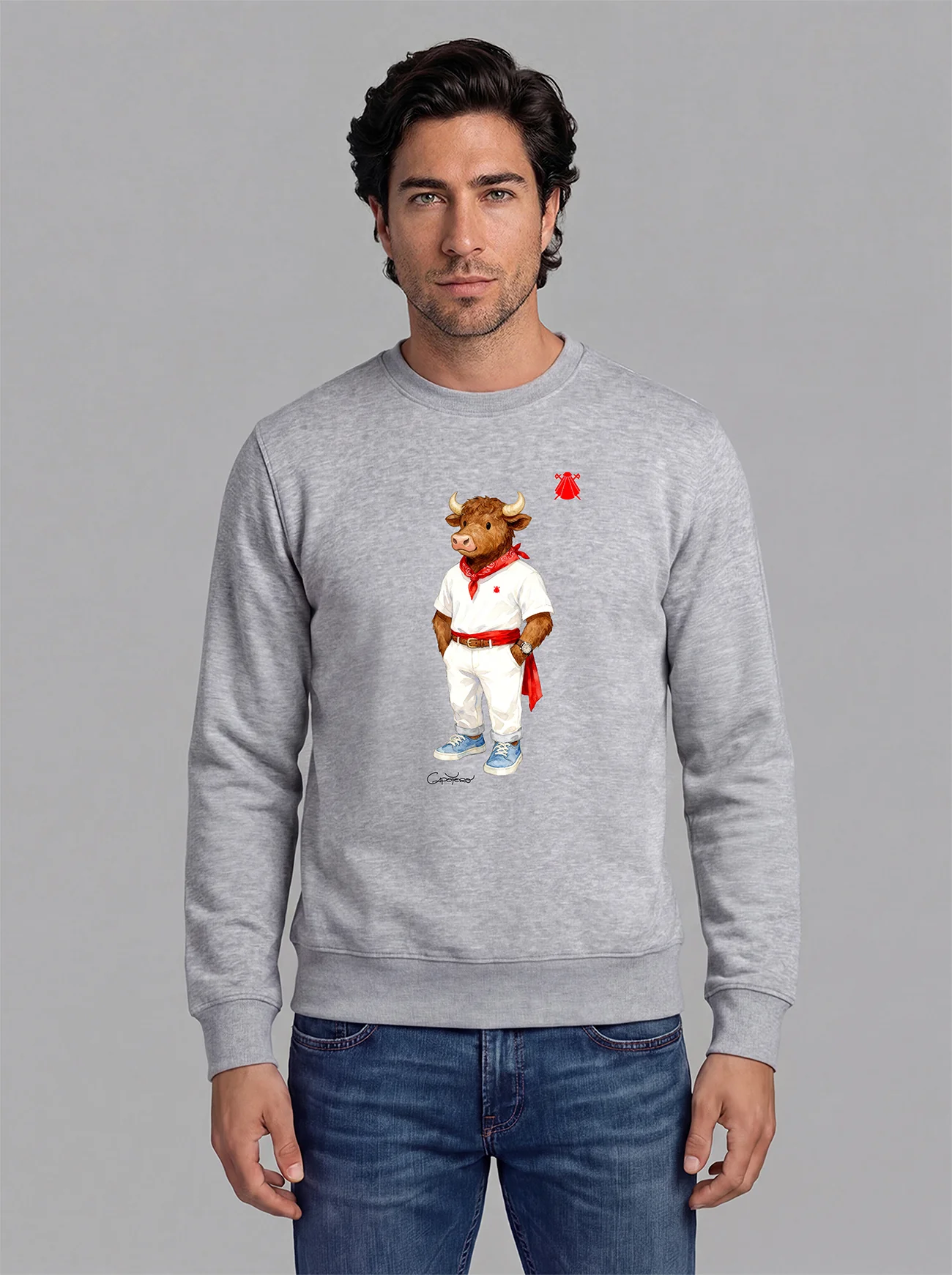 Sudadera Gris Personalizable Hombre - Image 4
