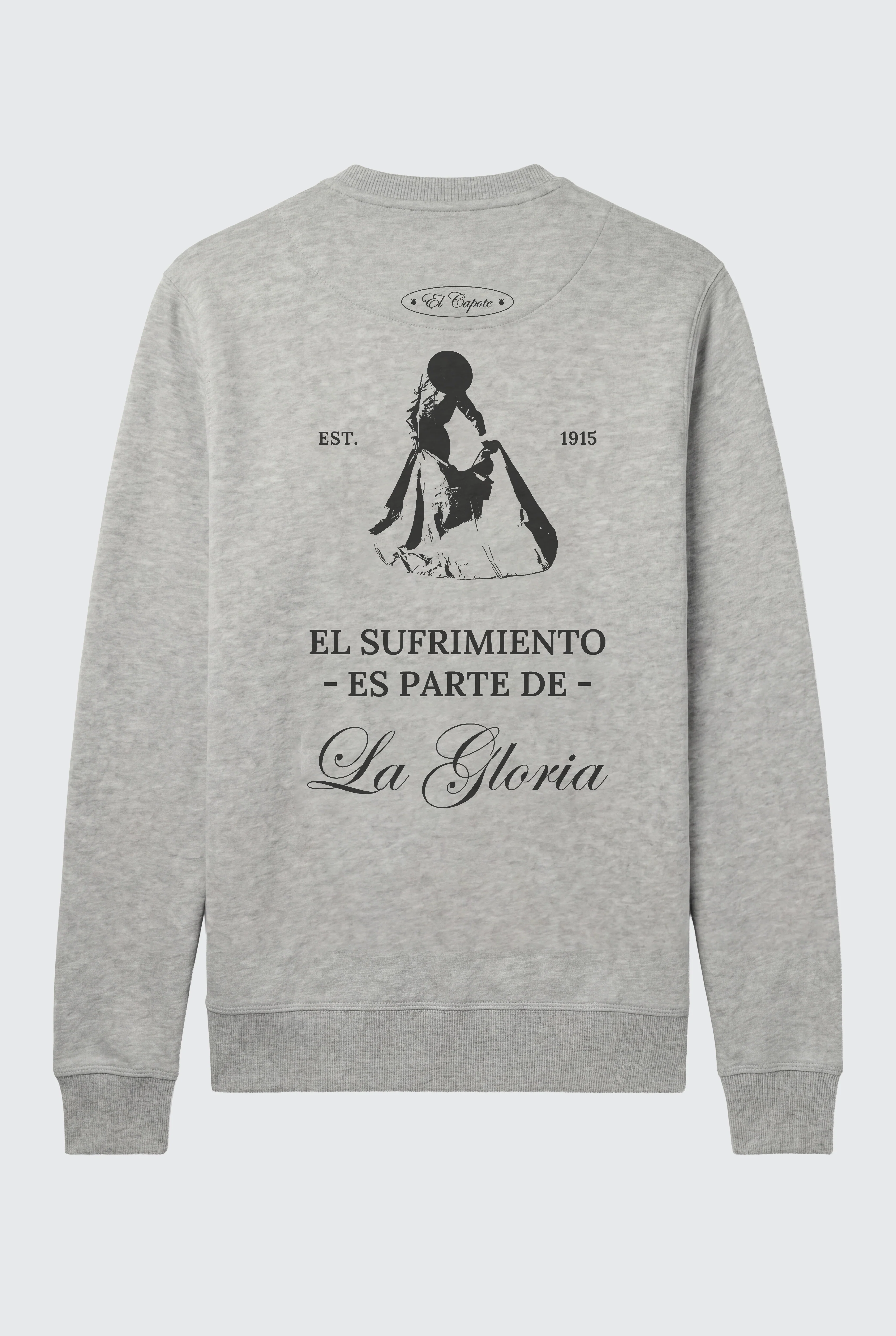 Sudadera Gris "El Sufrimiento es Parte de la Gloria" Hombre - Image 4