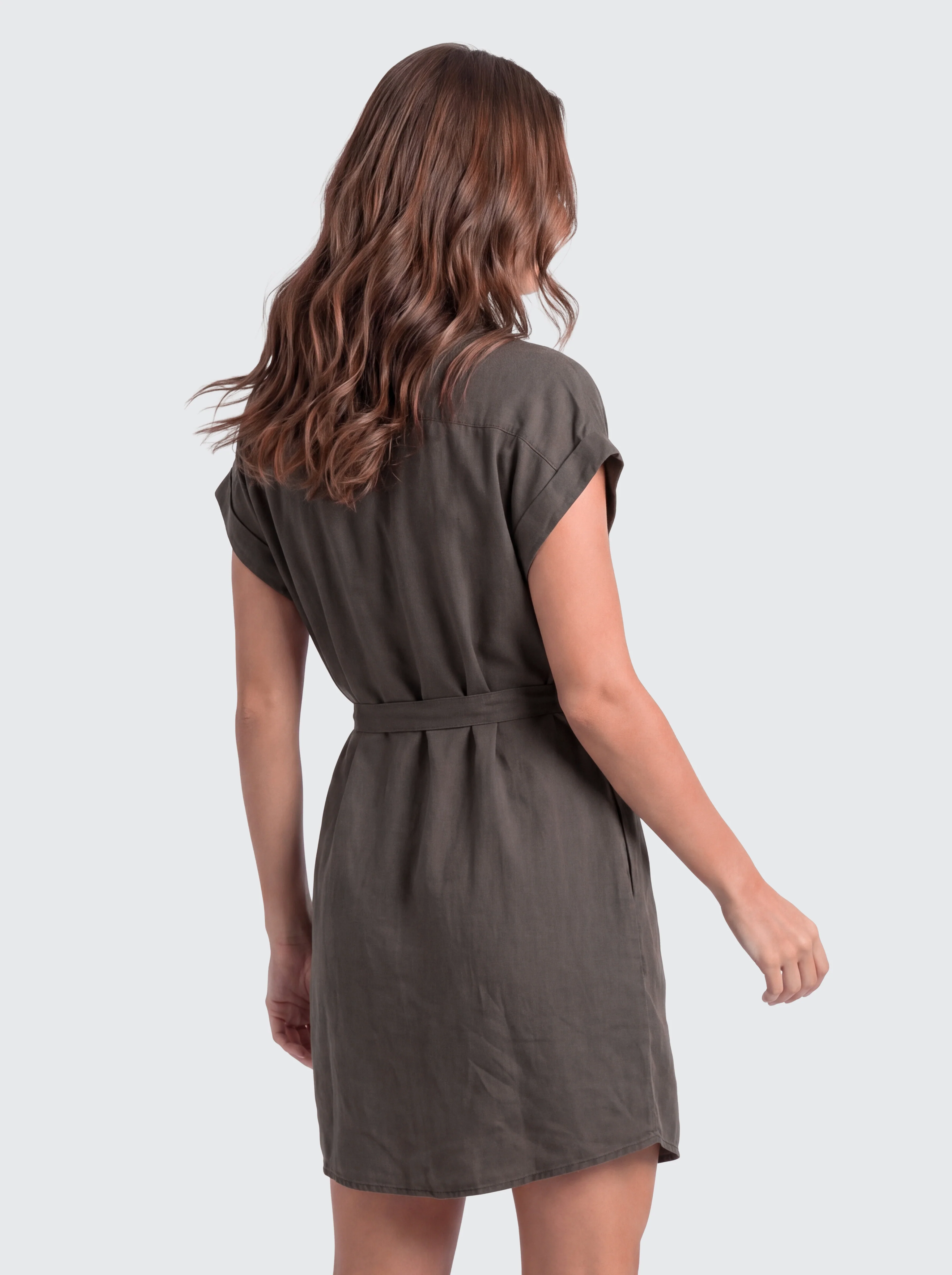 Vestido Marrón Tencel Mujer - Image 4