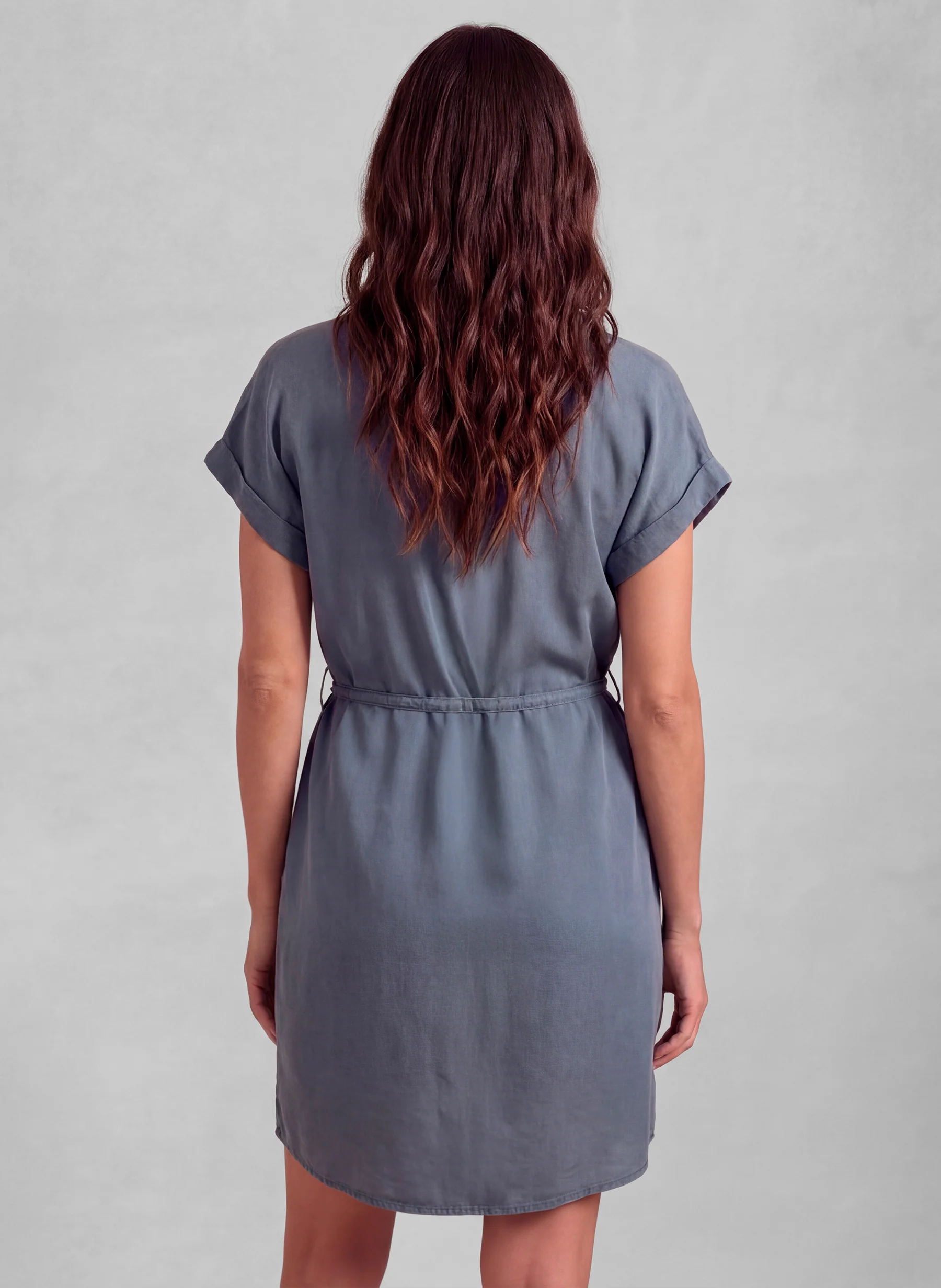 Vestido Azul Marino Tencel Mujer - Image 4