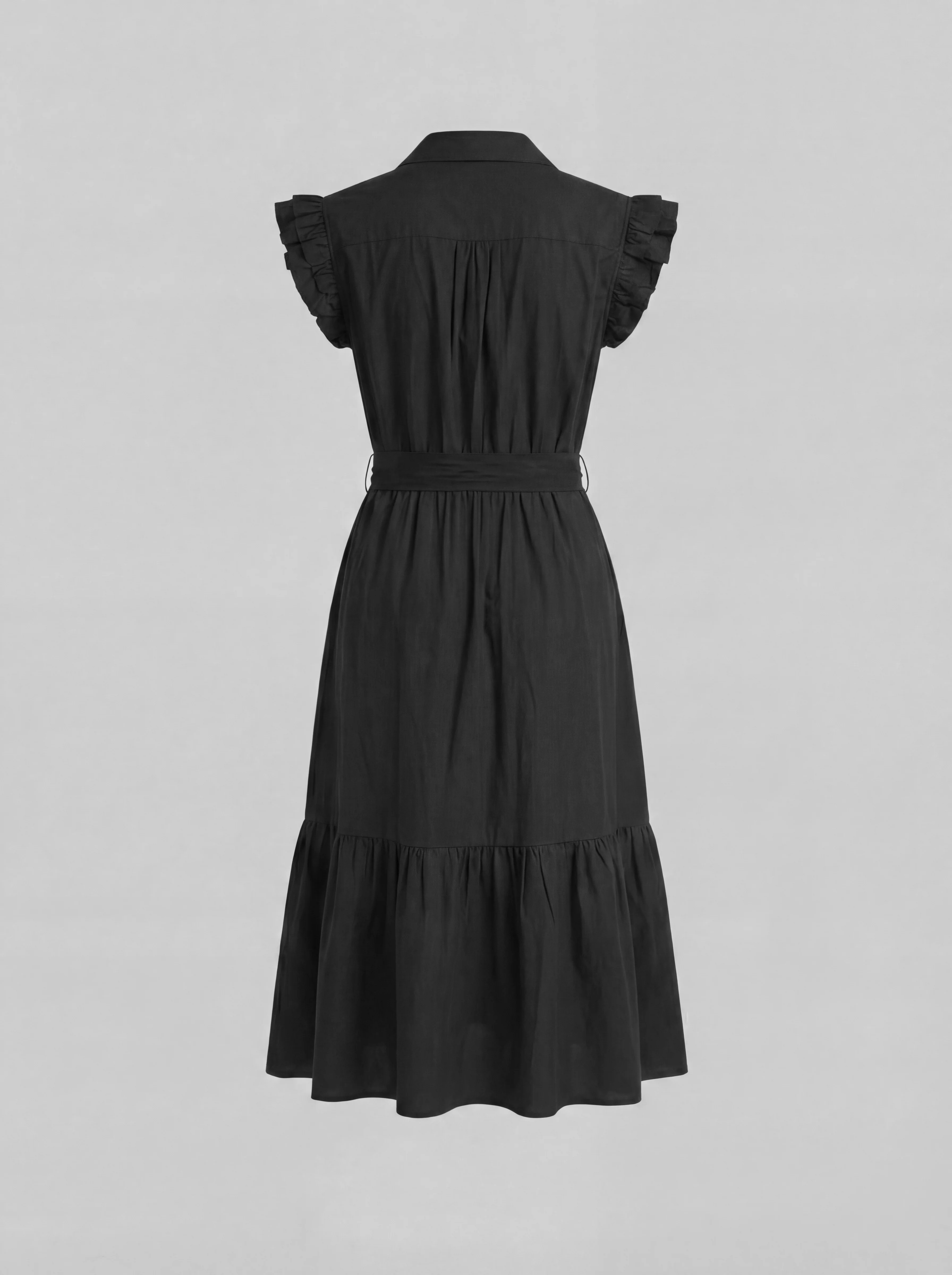 Vestido Negro Volante Mujer - Image 3